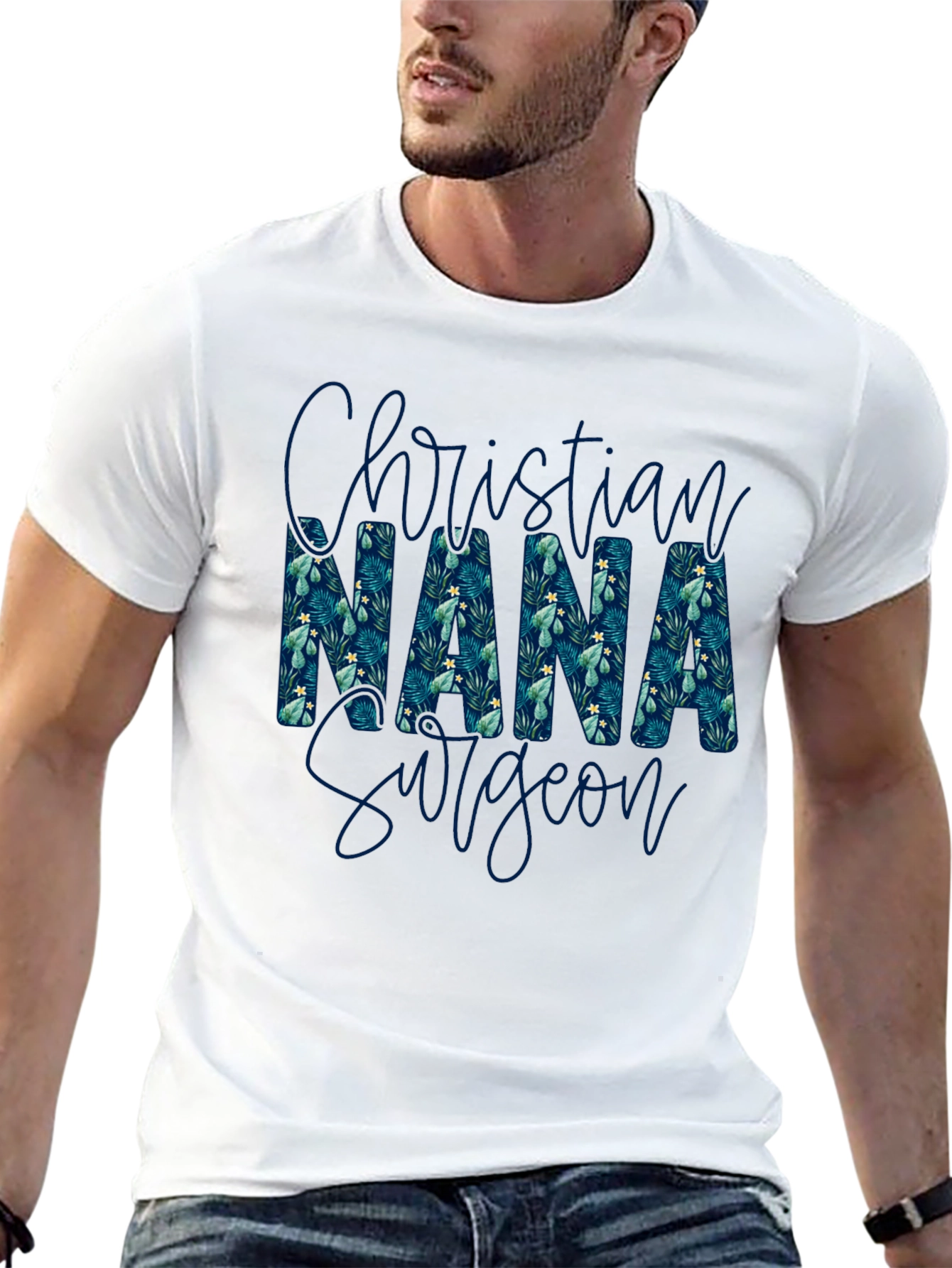 Christian Nana Surgeon T-Shirt - Floral Pattern