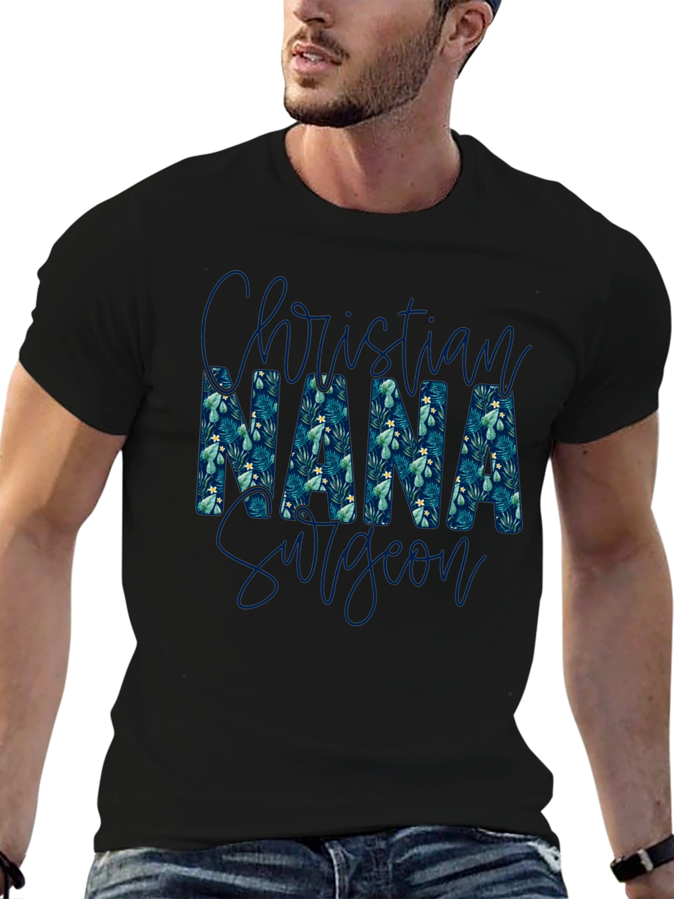 Christian Nana Surgeon T-Shirt - Floral Pattern