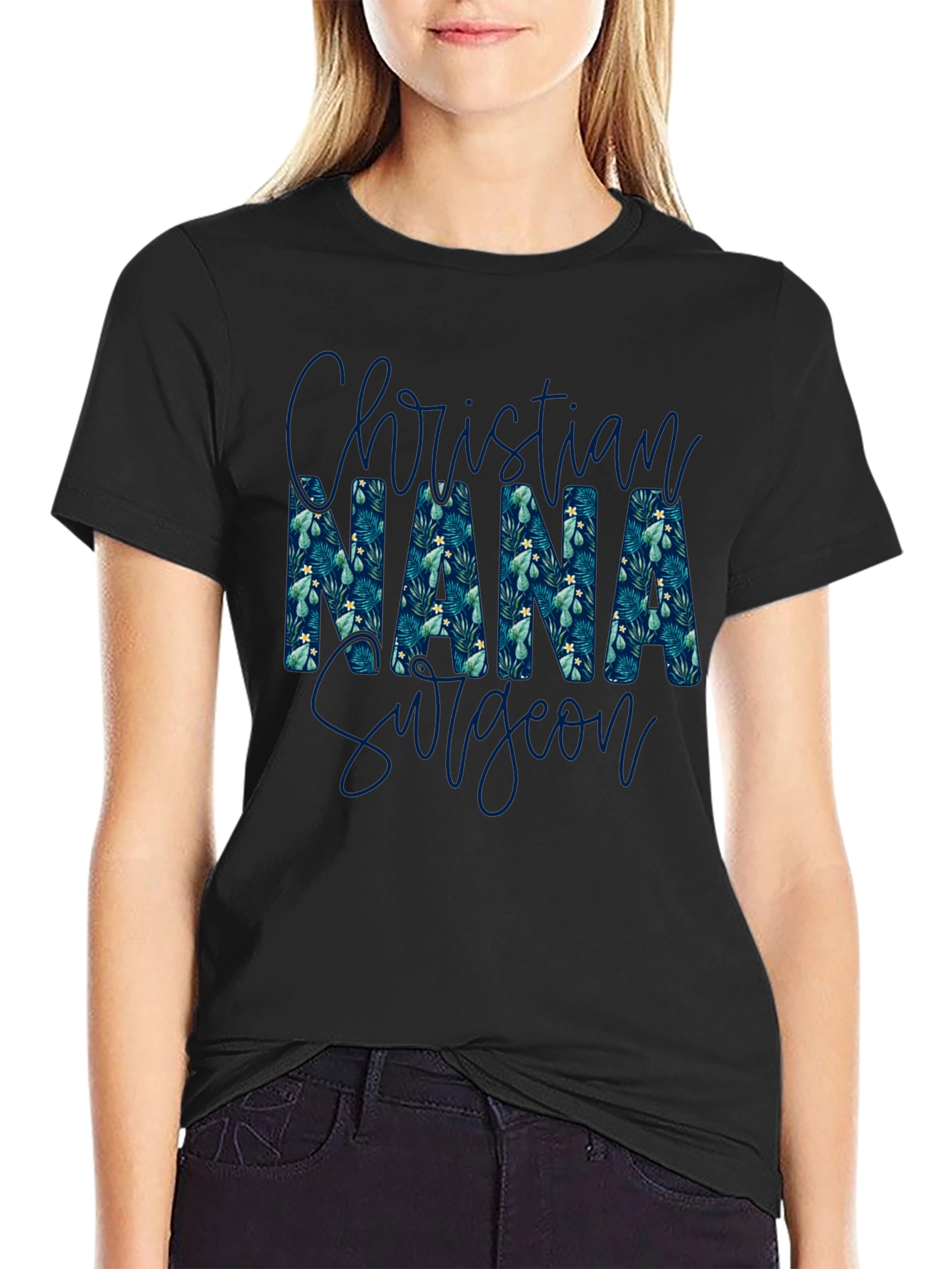 Christian Nana Surgeon T-Shirt - Floral Pattern