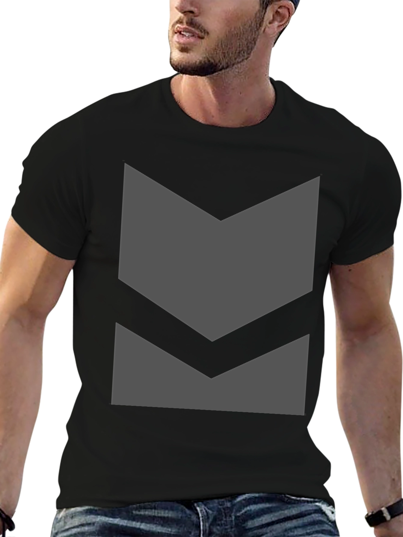Geometric Graphic Print T-Shirt - Modern Style