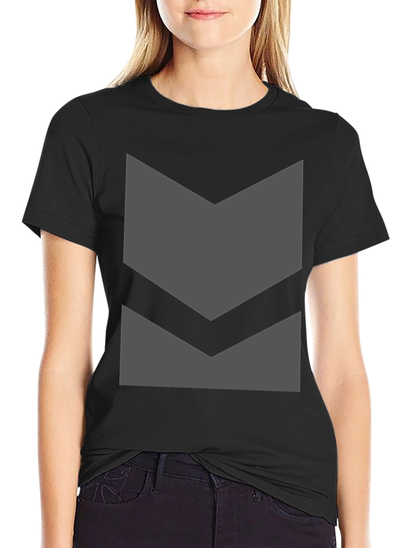 Geometric Graphic Print T-Shirt - Modern Style