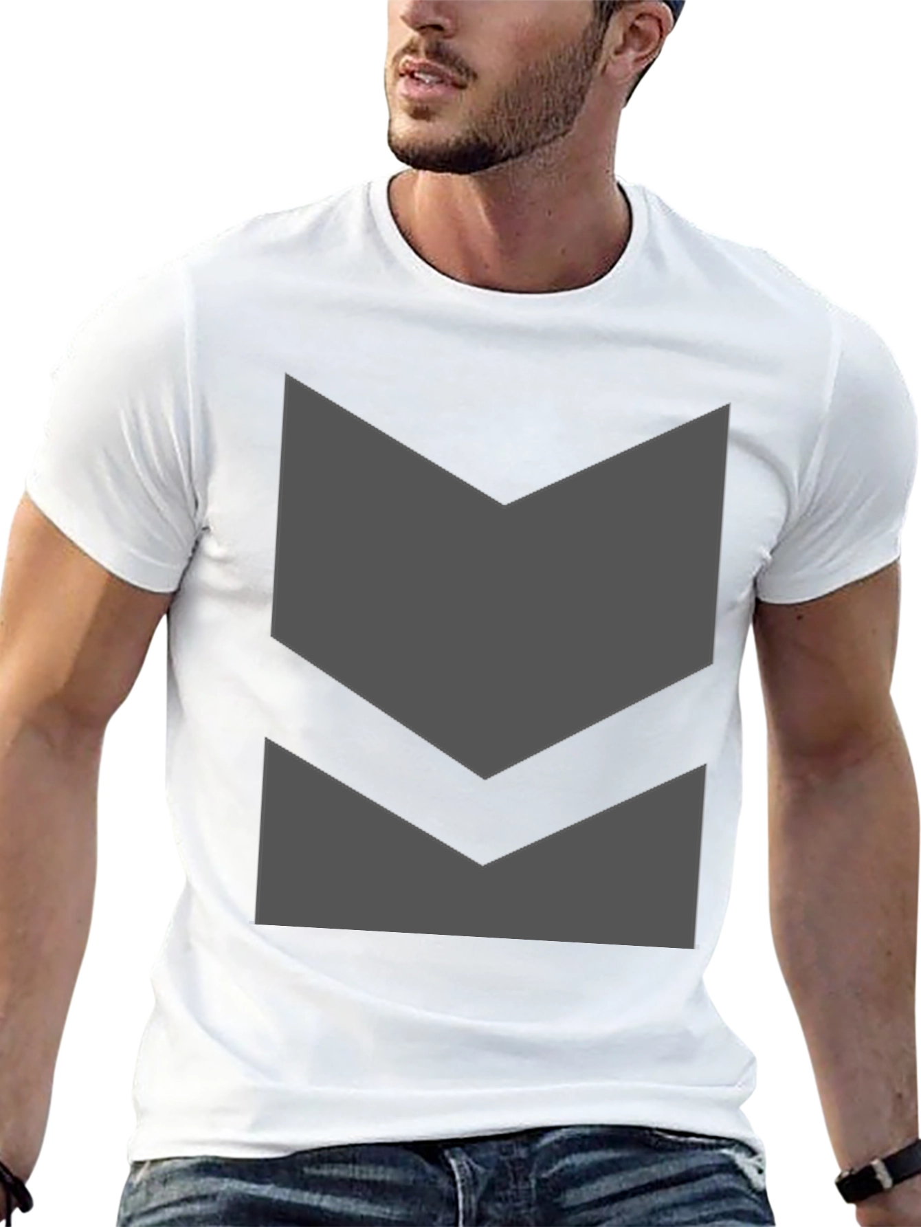 Geometric Graphic Print T-Shirt - Modern Style