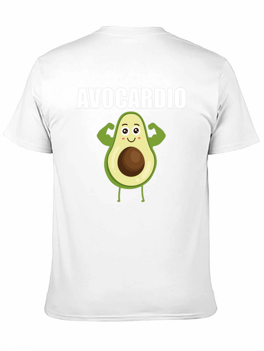 Avocardio Black T-Shirt - Funny Avocado Fitness Tee