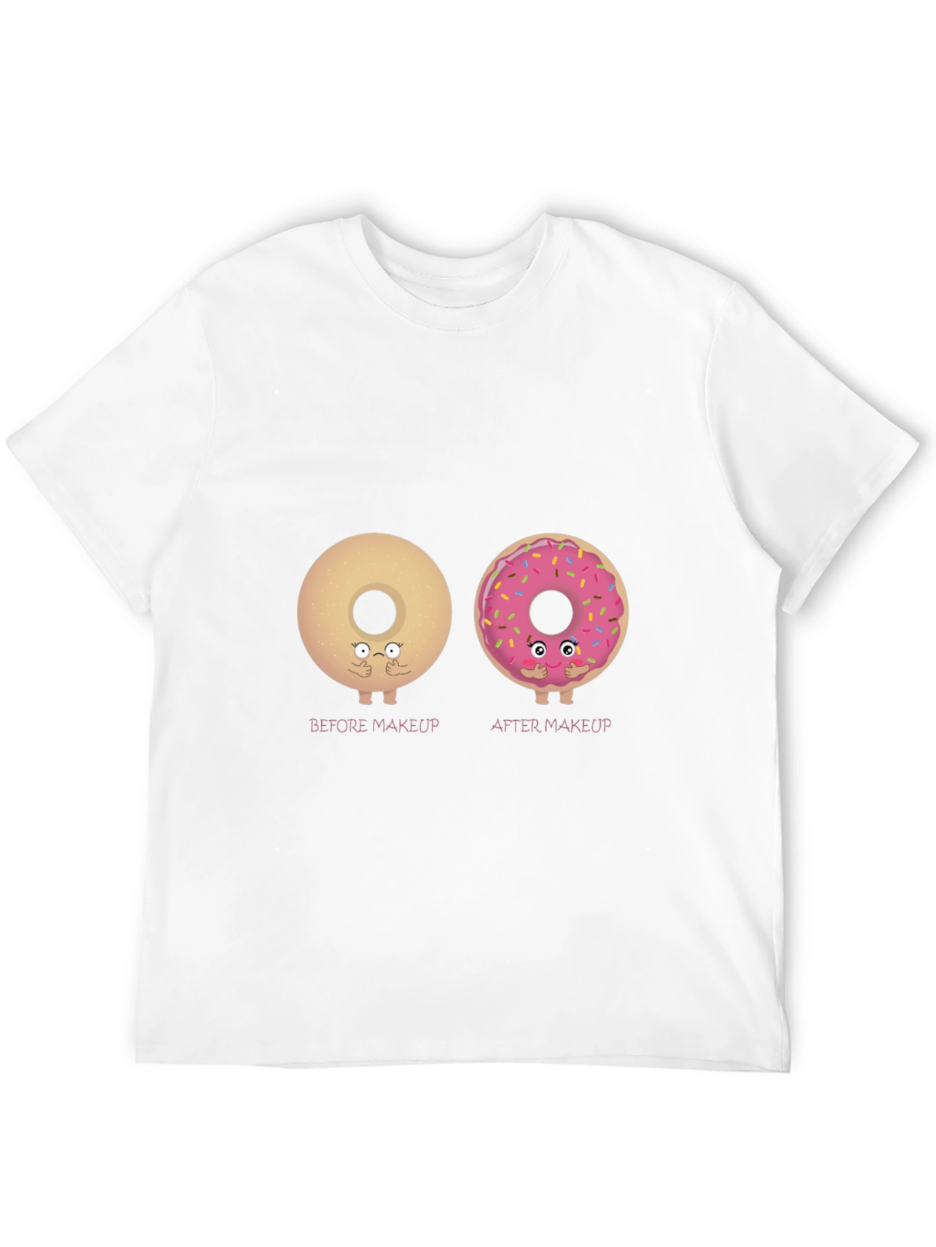 Donut Makeup T-Shirt - Black Cotton Tee
