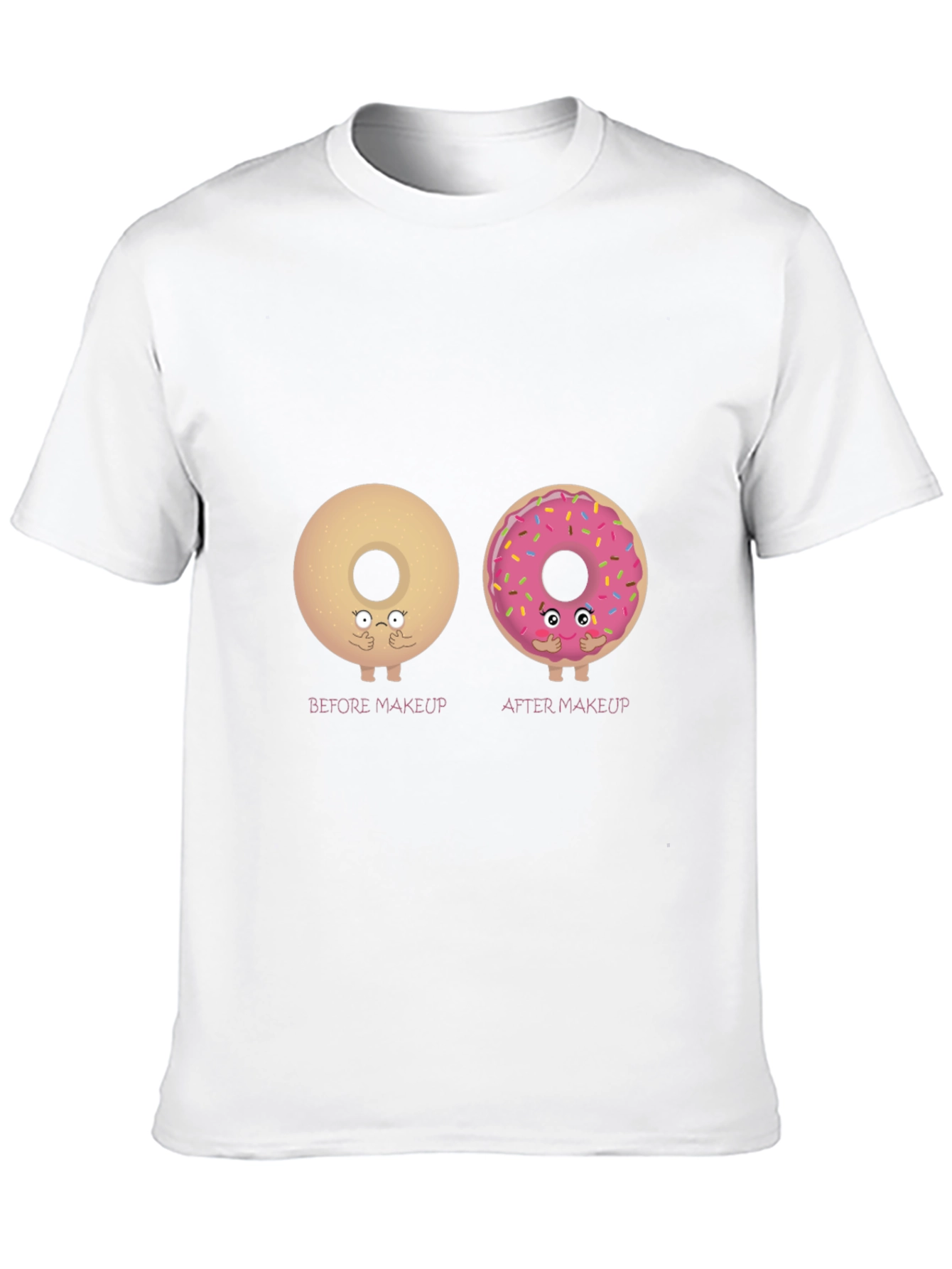 Donut Makeup T-Shirt - Black Cotton Tee