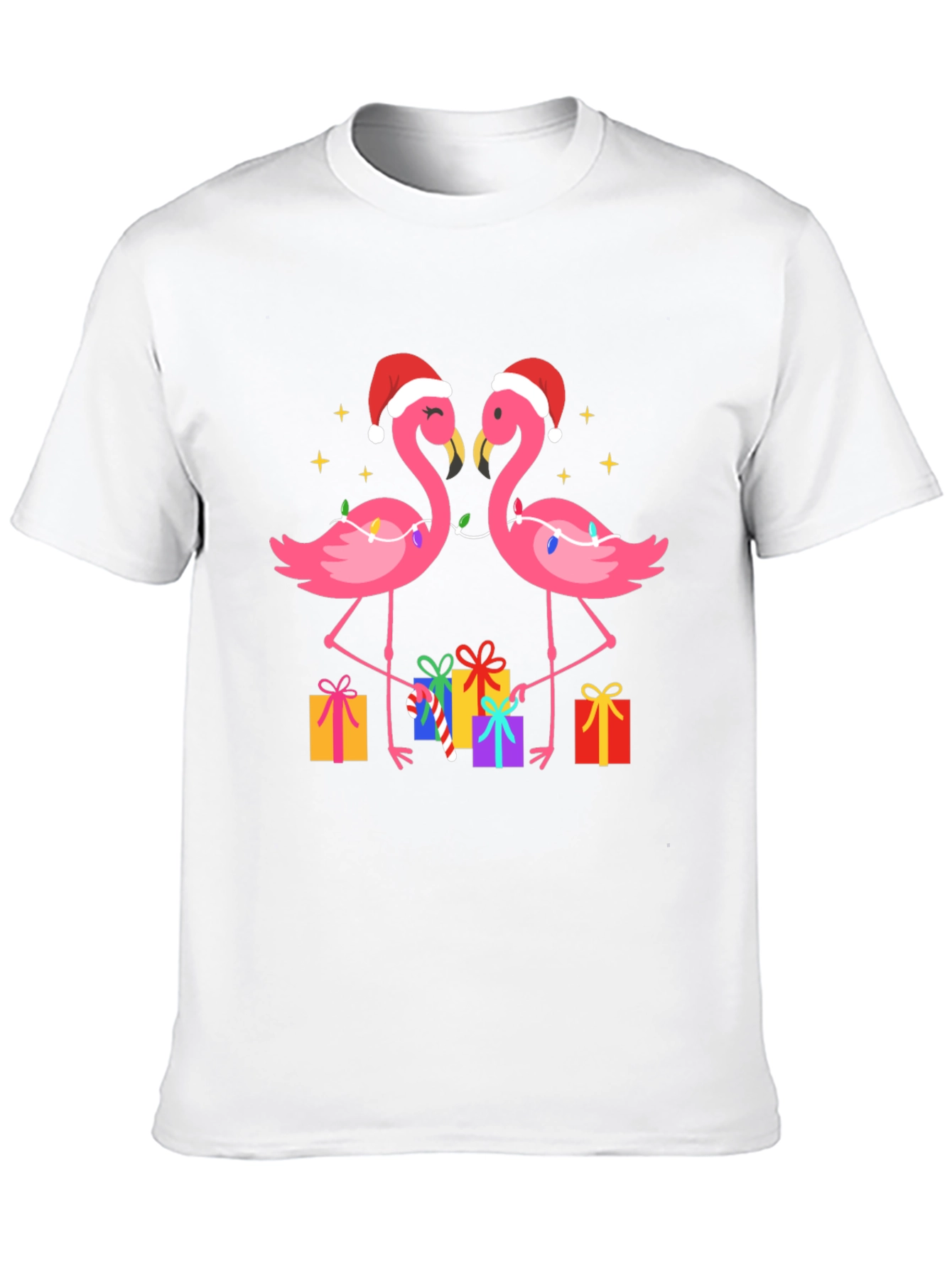 Festive Flamingo Christmas T-Shirt