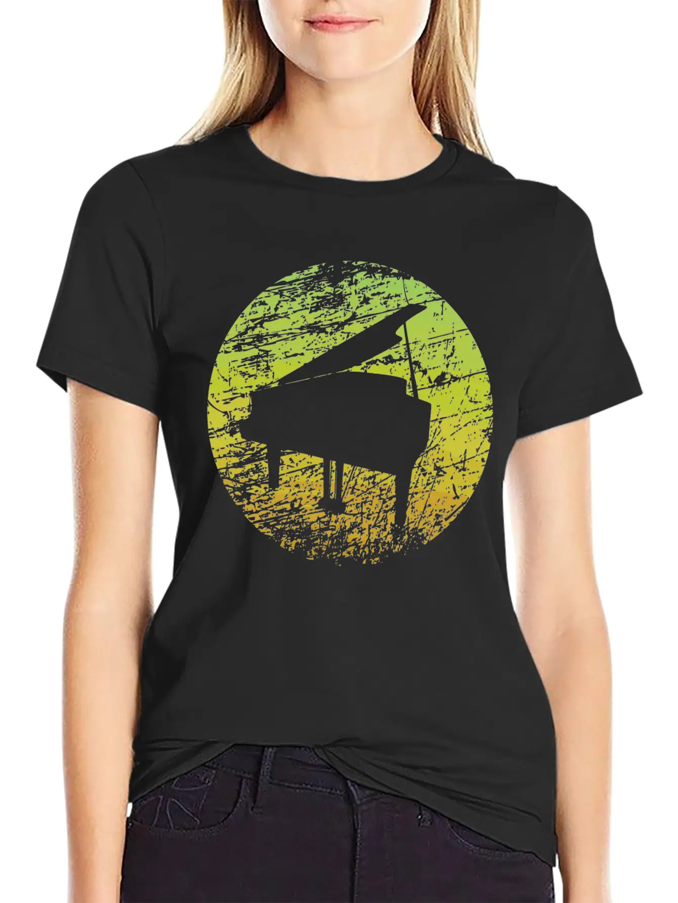 Piano Unisex Casual T-Shirt – Clean Design For Daily Comfort