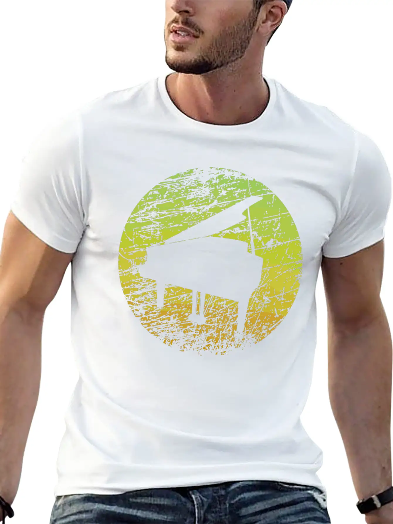 Piano Unisex Casual T-Shirt – Clean Design For Daily Comfort