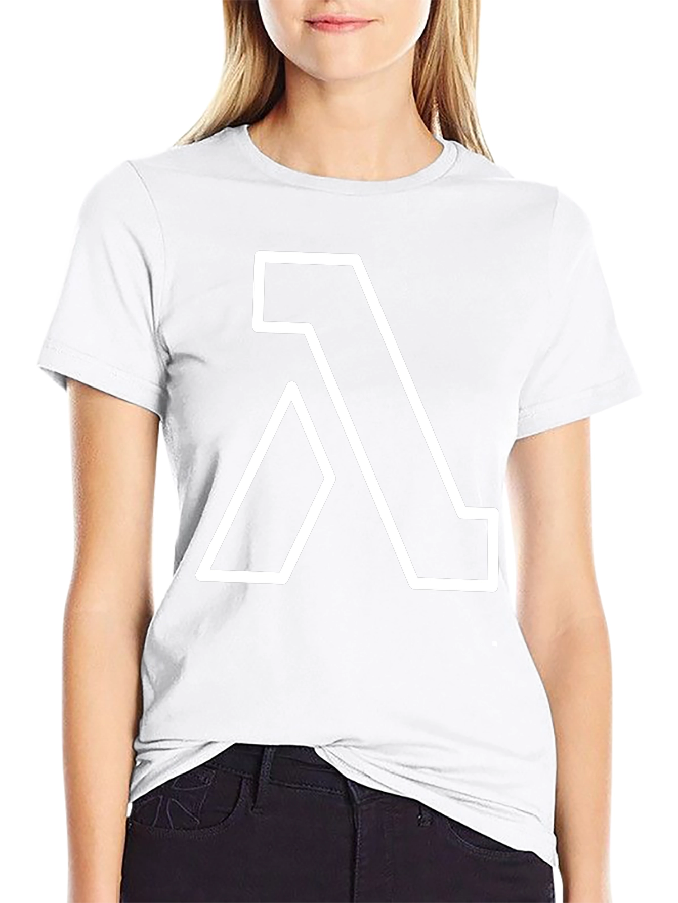 Lambda Symbol Graphic T-Shirt - Black