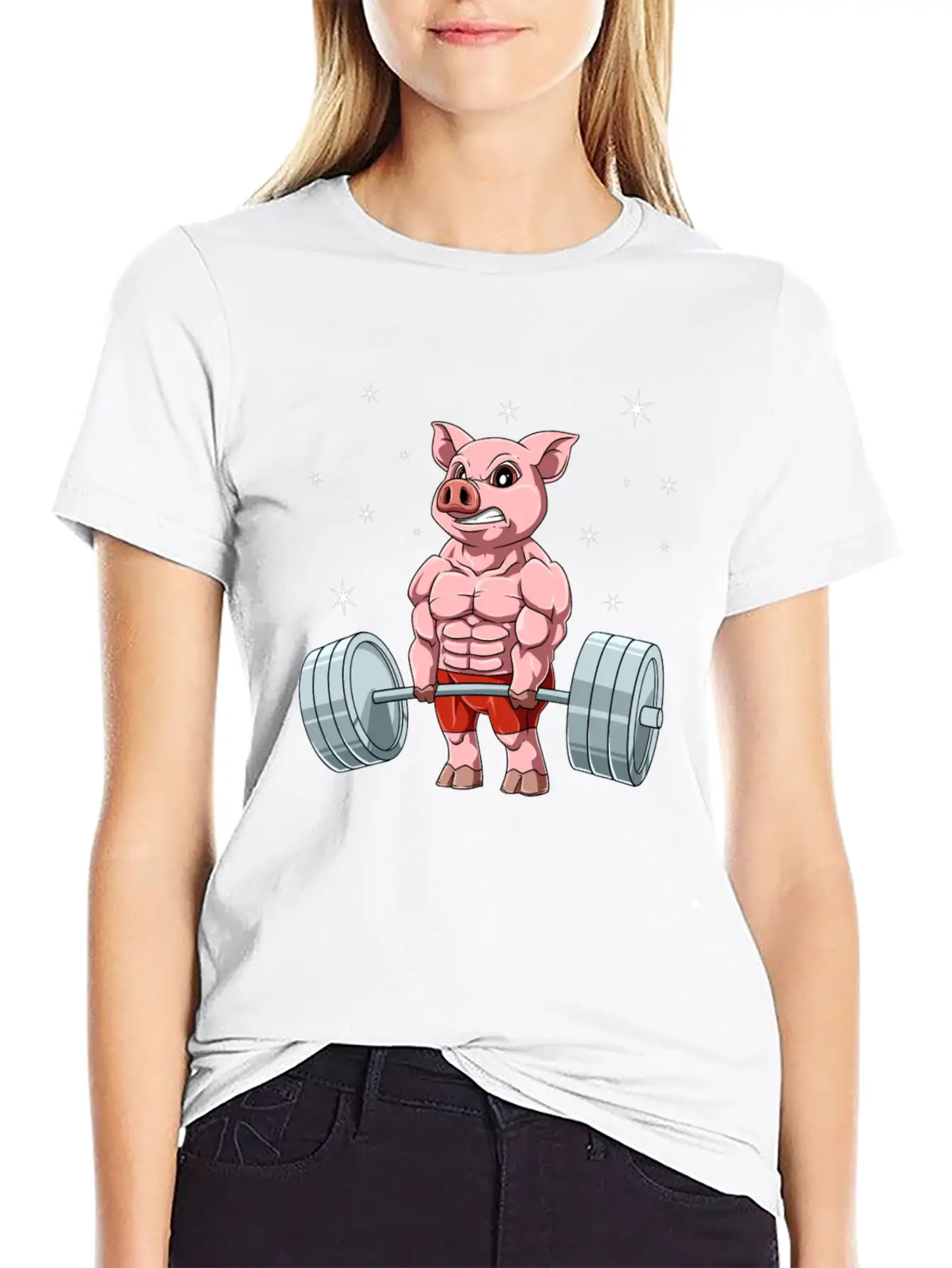 Pig Weightlifting Fitness Gym For A Animal Lover Unisex Casual T-Shirt – Clean Design For Daily Comfort