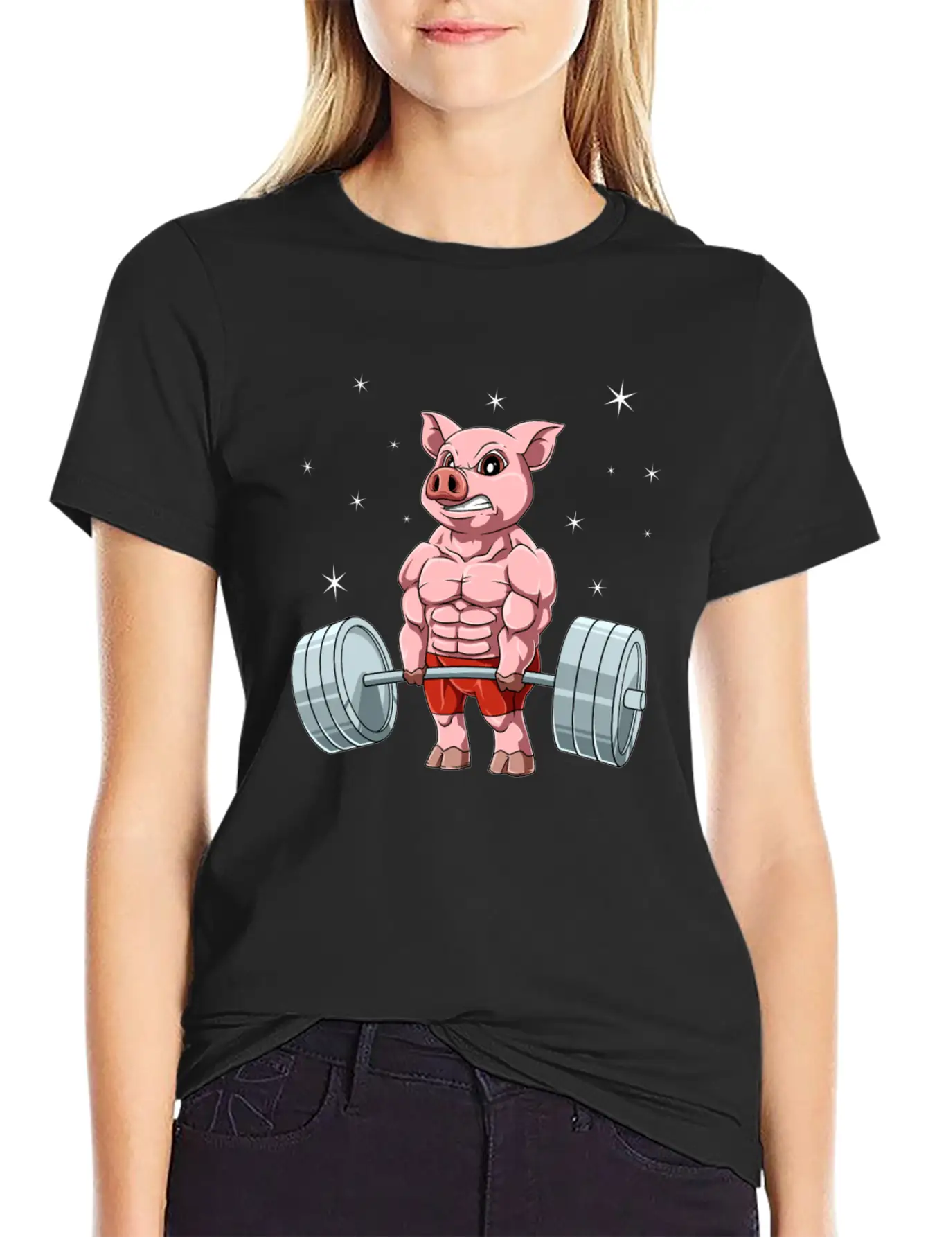 Pig Weightlifting Fitness Gym For A Animal Lover Unisex Casual T-Shirt – Clean Design For Daily Comfort