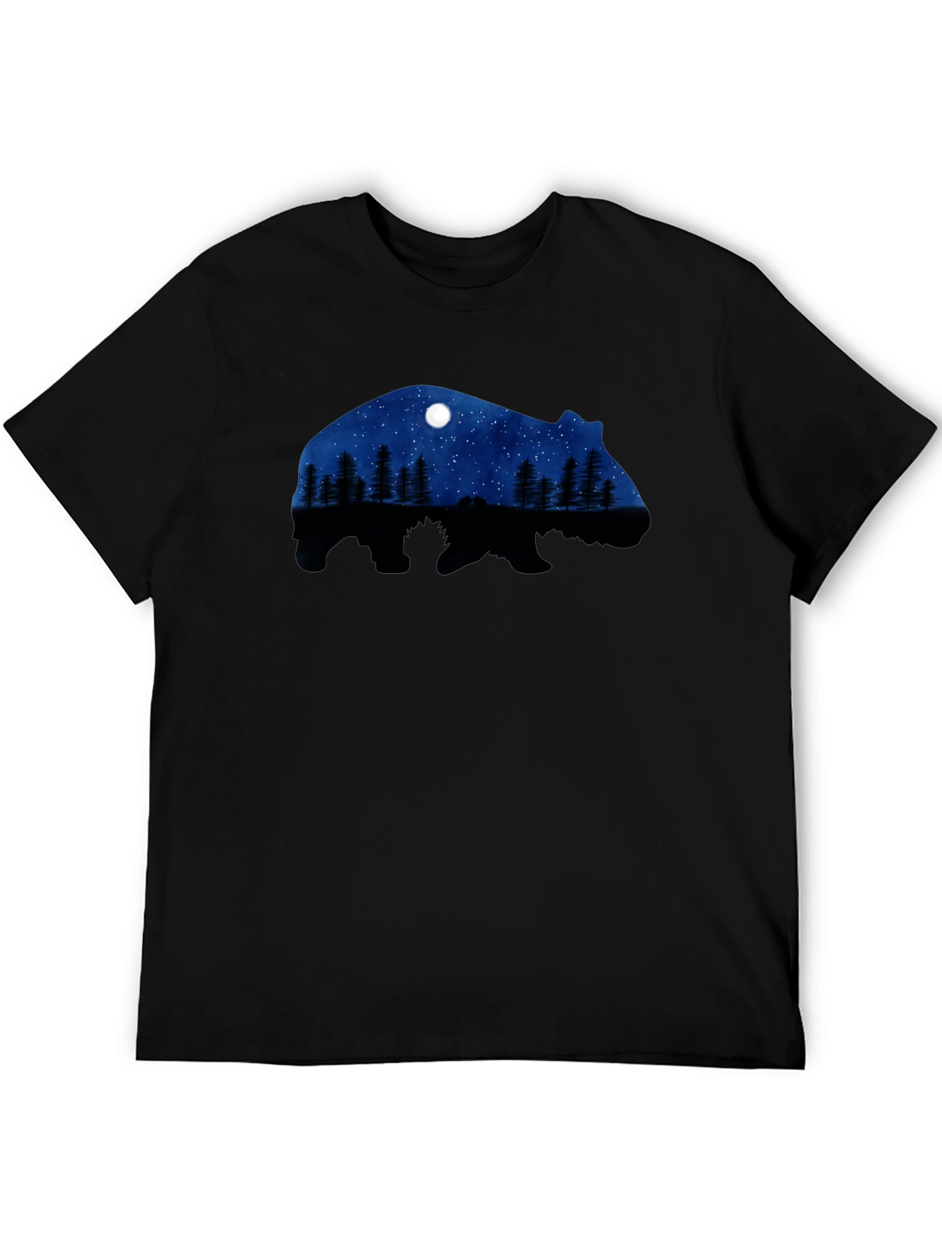 Bear Silhouette Nature Scene T-Shirt