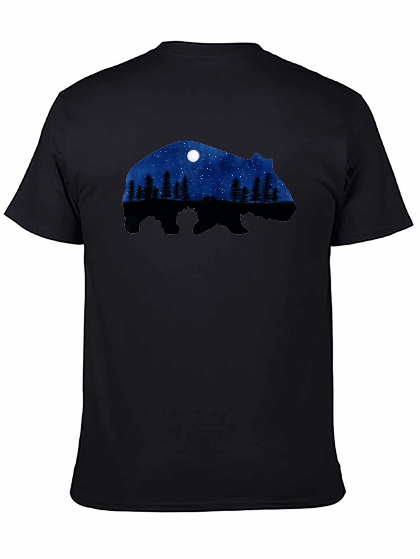 Bear Silhouette Nature Scene T-Shirt