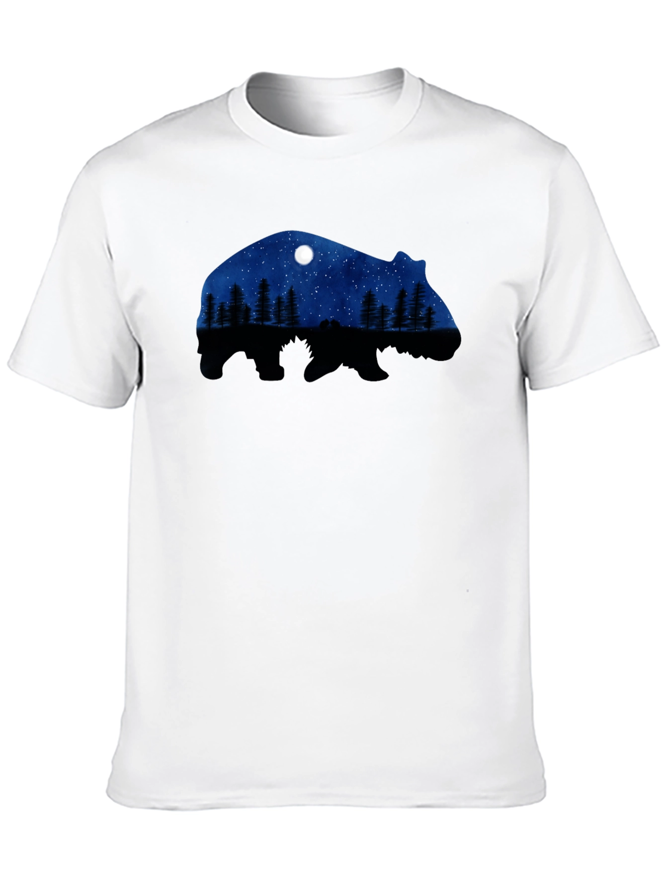 Bear Silhouette Nature Scene T-Shirt