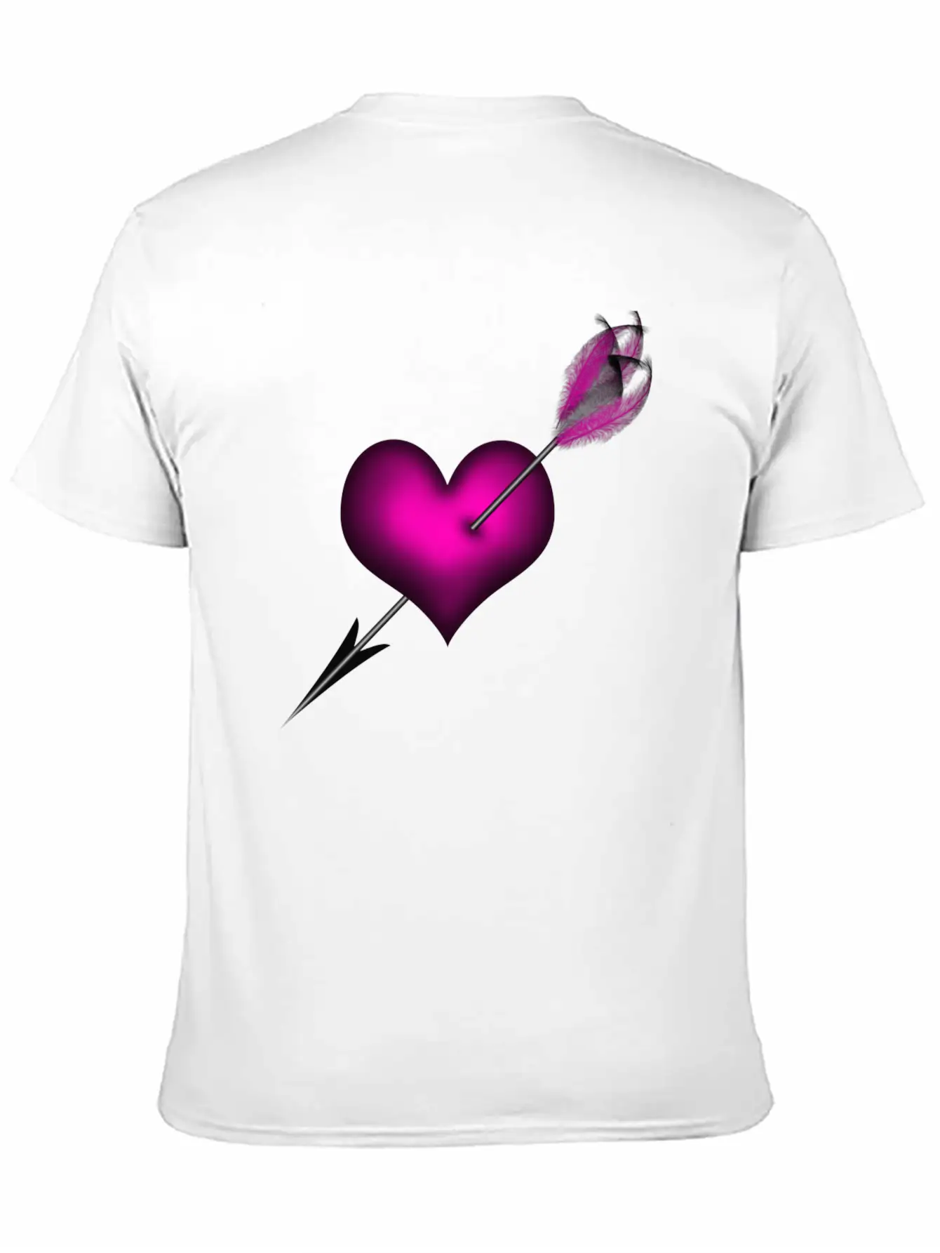PINK HEART WITH ARROW Unisex Casual T-Shirt – Clean Design For Daily Comfort