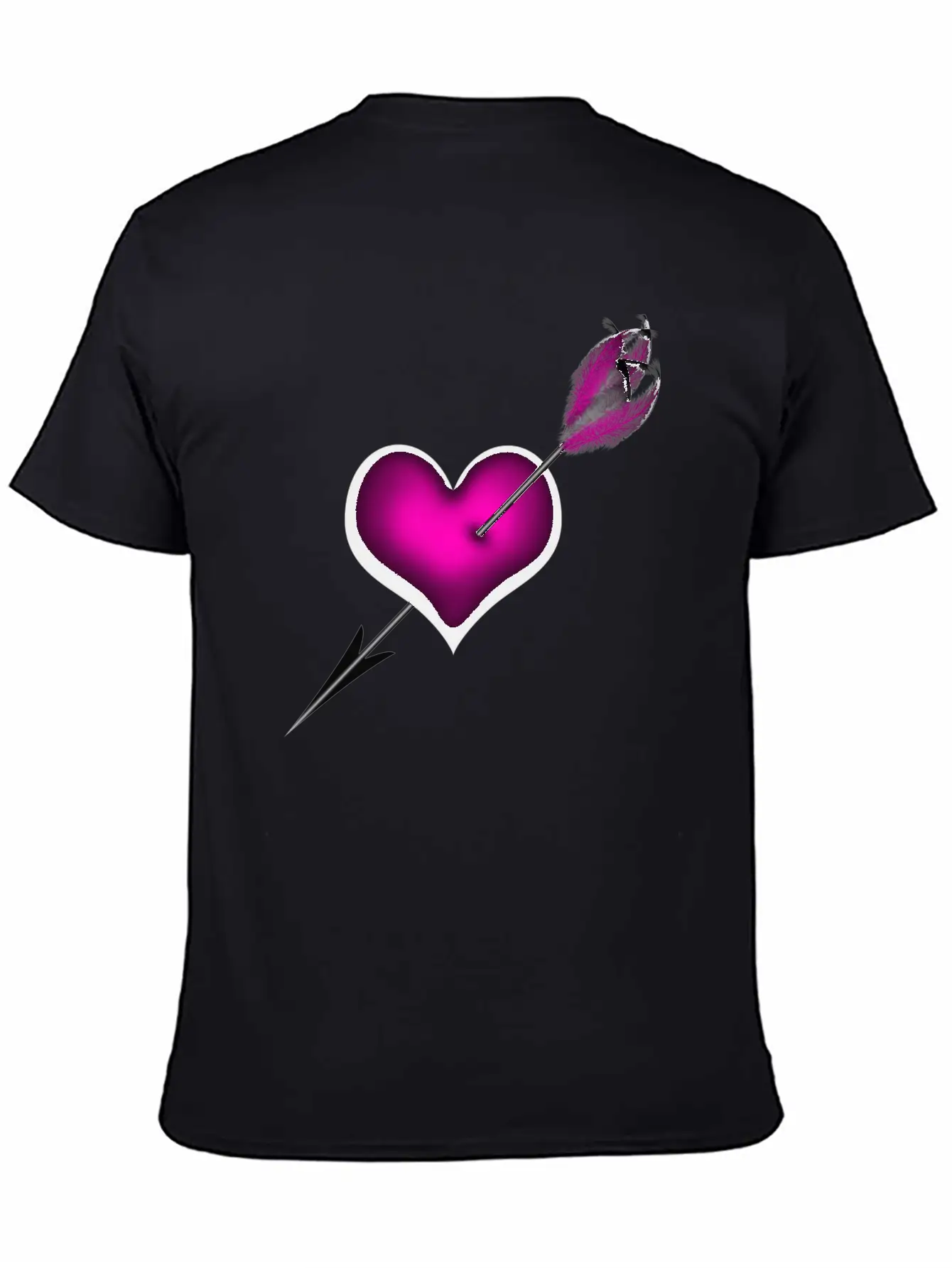 PINK HEART WITH ARROW Unisex Casual T-Shirt – Clean Design For Daily Comfort