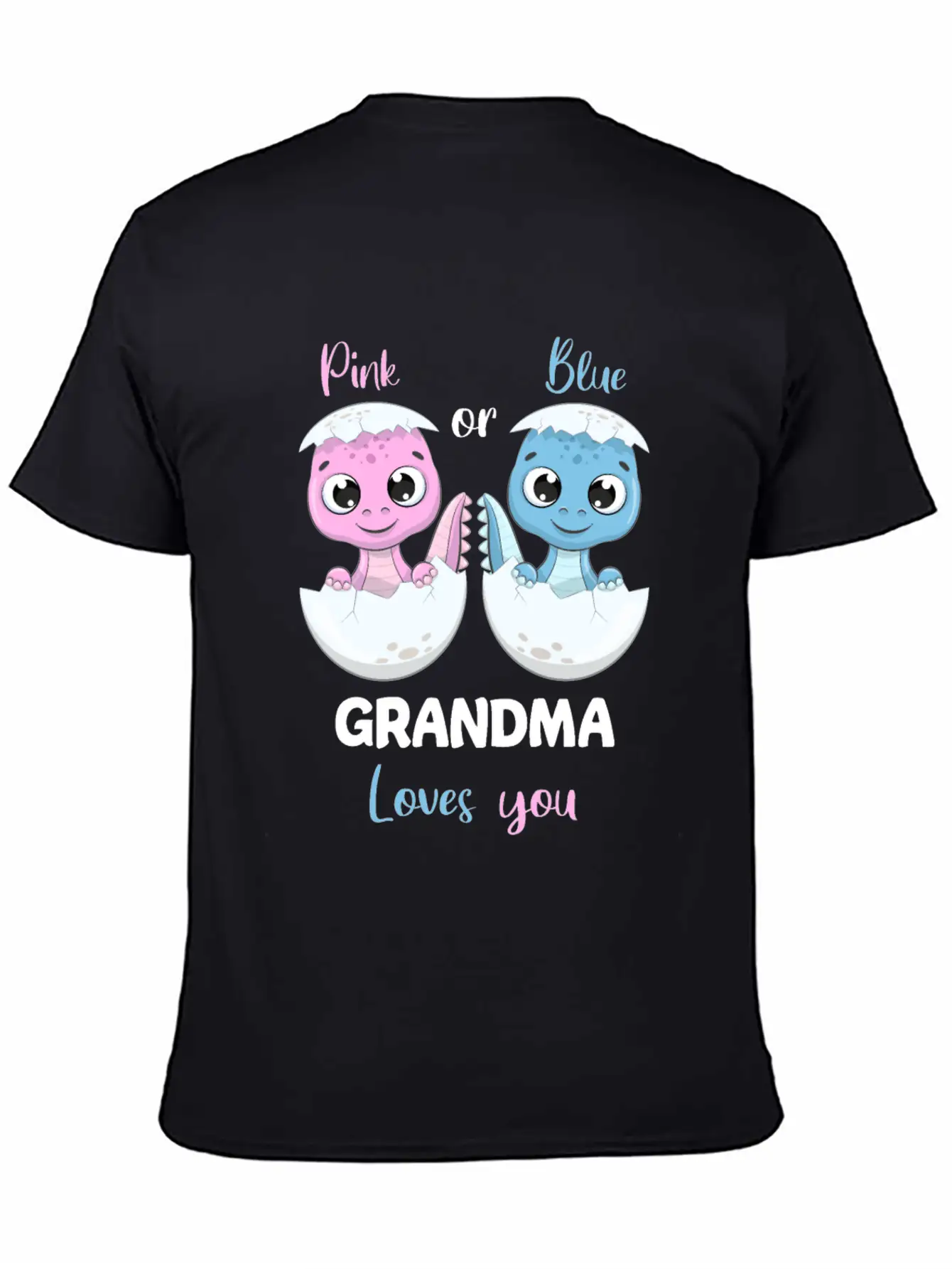 Pink Or Blue Grandma Loves You - Gender Reveal Unisex Casual T-Shirt – Clean Design For Daily Comfort