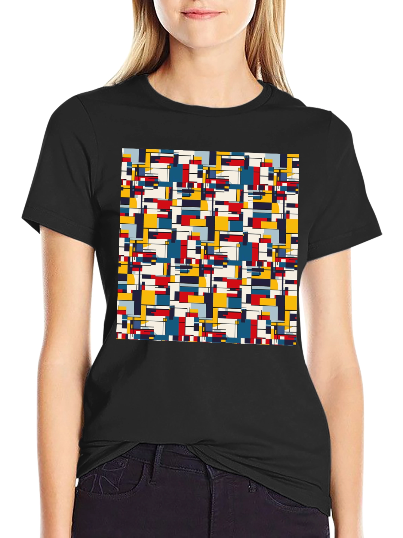 Modern Art Pattern Tee - Stylish Abstract Design