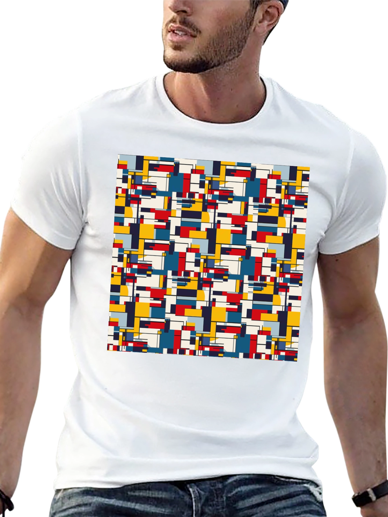 Modern Art Pattern Tee - Stylish Abstract Design