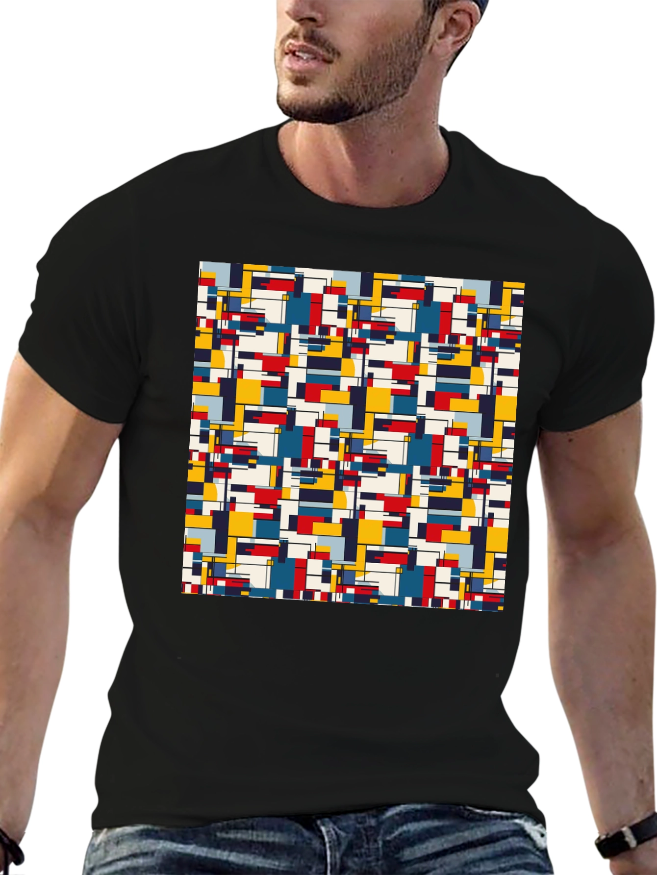 Modern Art Pattern Tee - Stylish Abstract Design