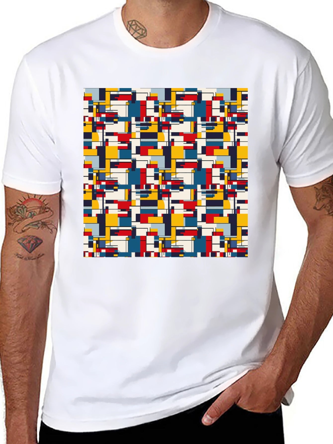 Modern Art Pattern Tee - Stylish Abstract Design