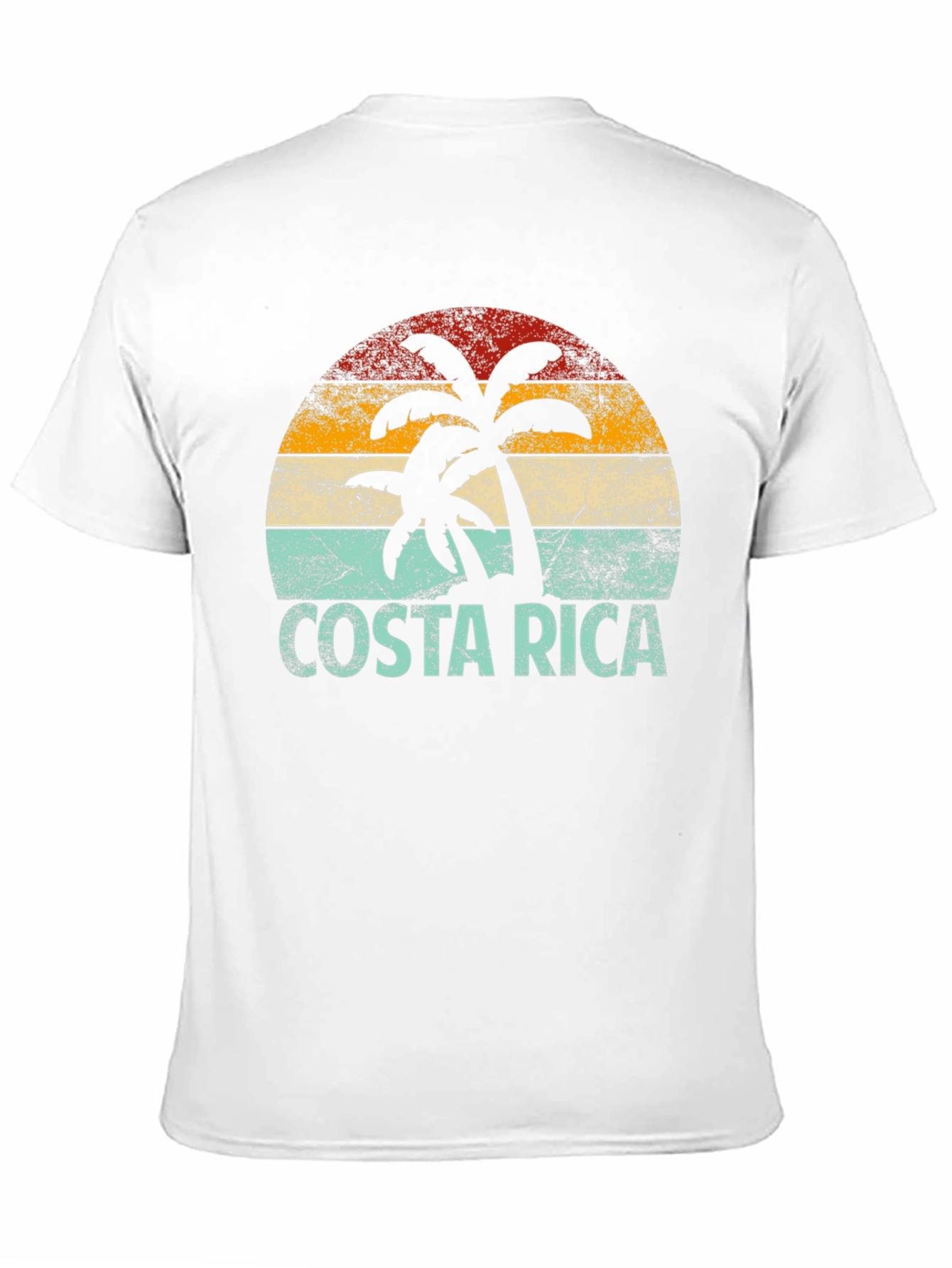 Costa Rica Retro T-Shirt with Palm Tree Design
