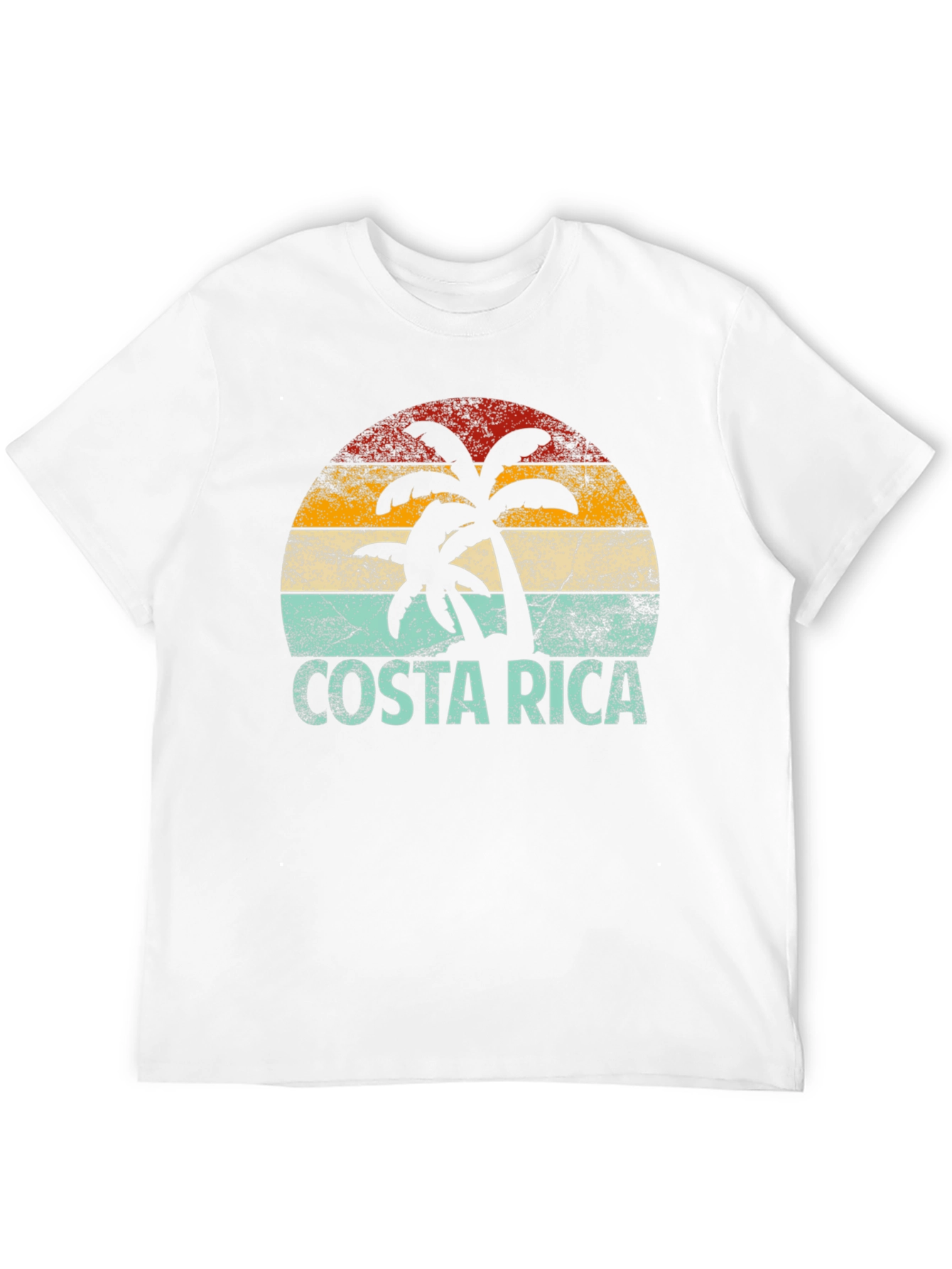 Costa Rica Retro T-Shirt with Palm Tree Design