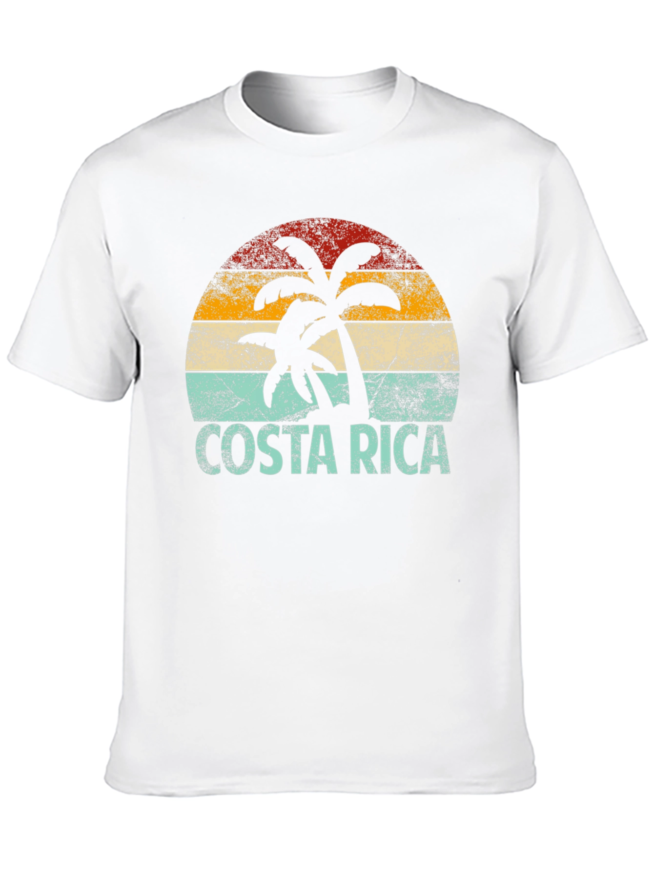 Costa Rica Retro T-Shirt with Palm Tree Design
