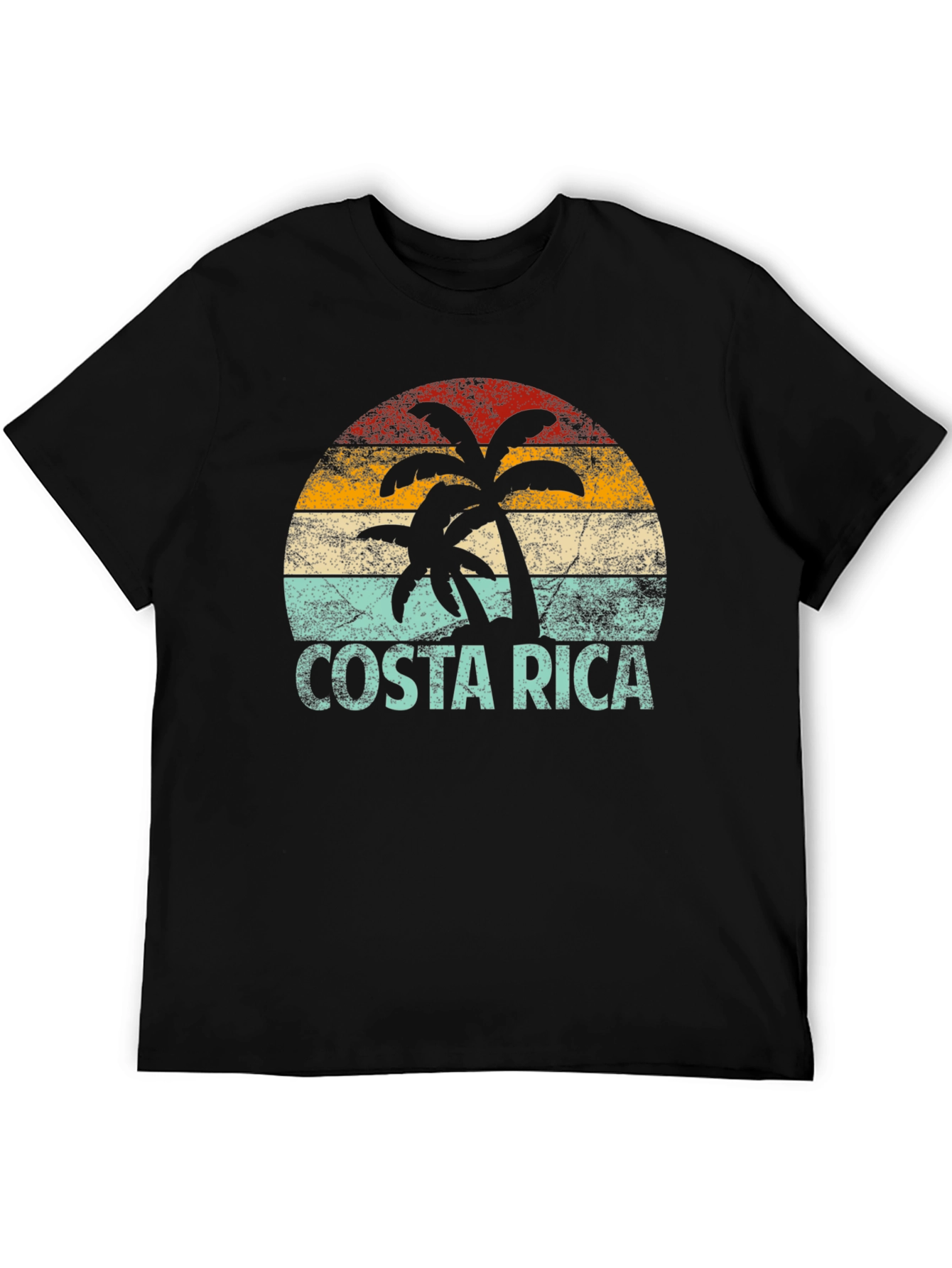 Costa Rica Retro T-Shirt with Palm Tree Design