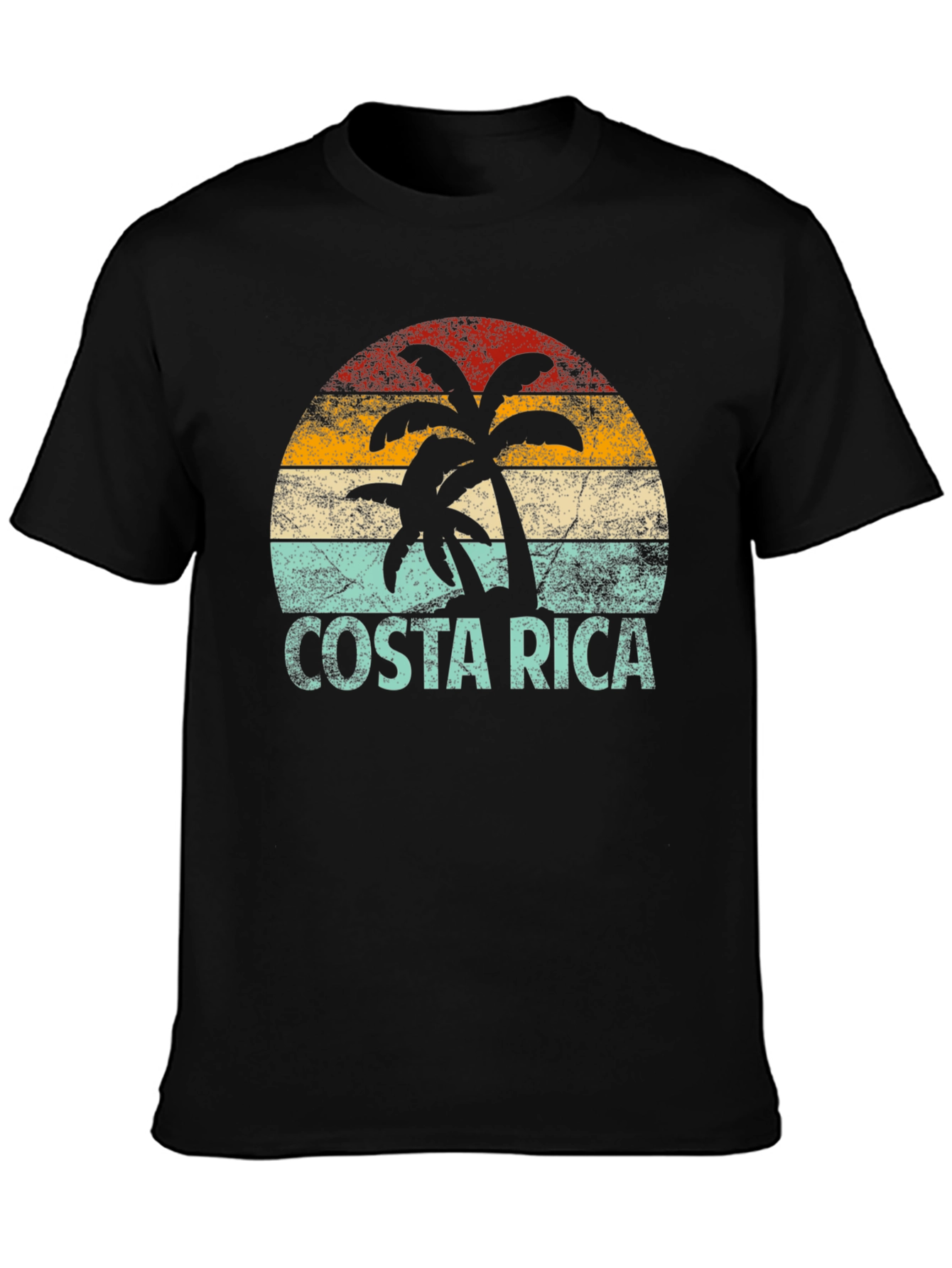 Costa Rica Retro T-Shirt with Palm Tree Design
