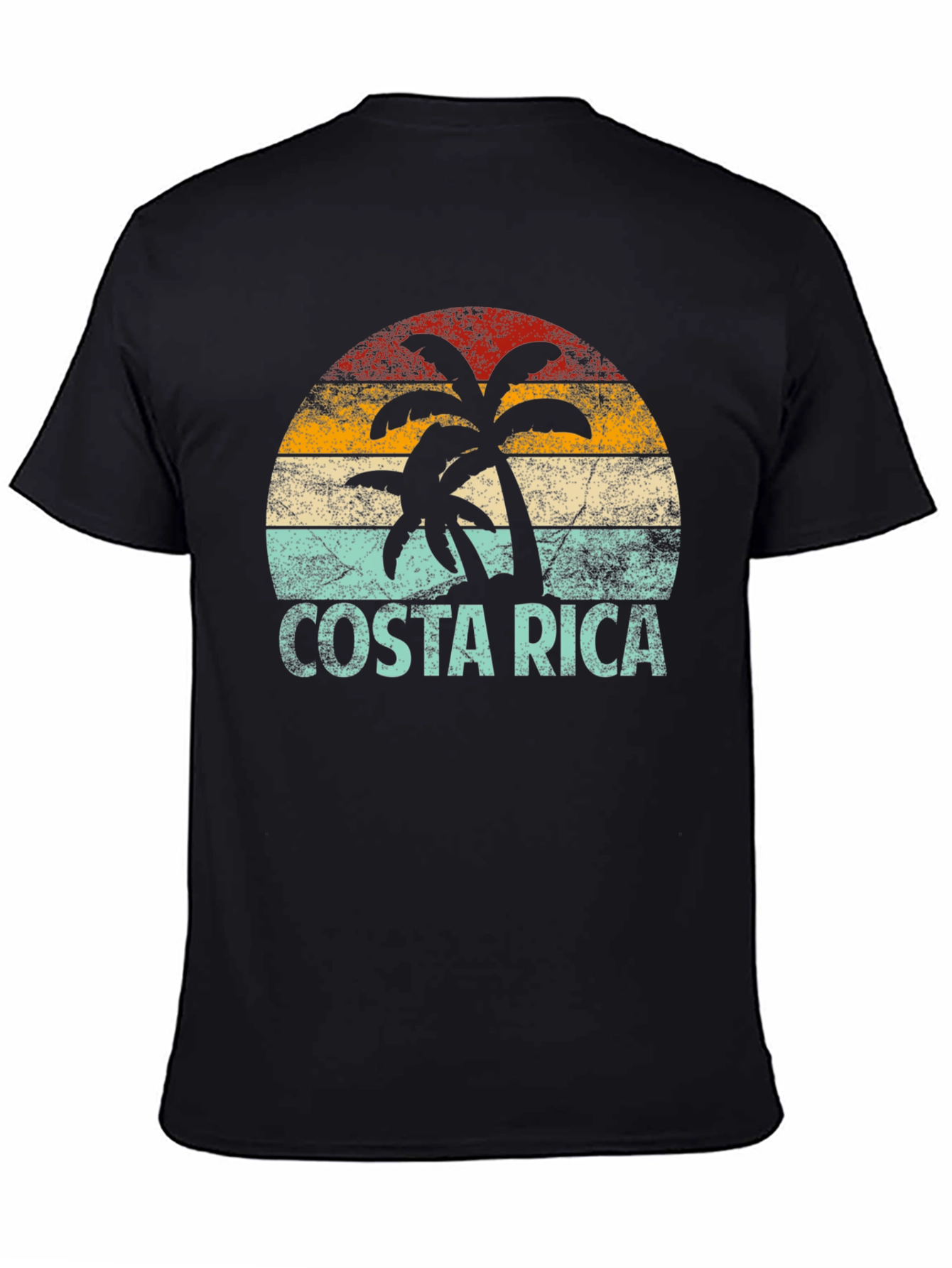 Costa Rica Retro T-Shirt with Palm Tree Design