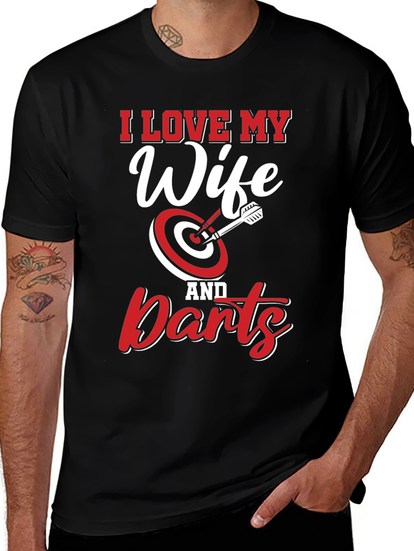 I Love My Wife & Darts Graphic Tee