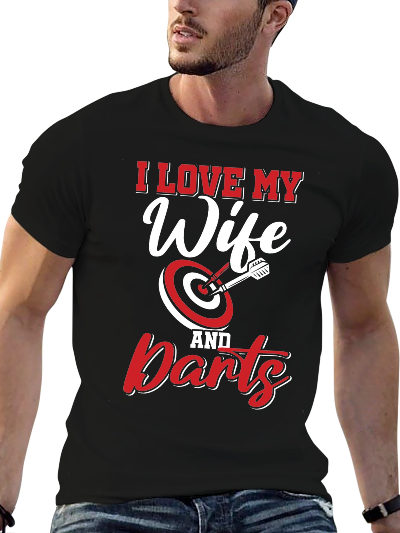 I Love My Wife & Darts Graphic Tee