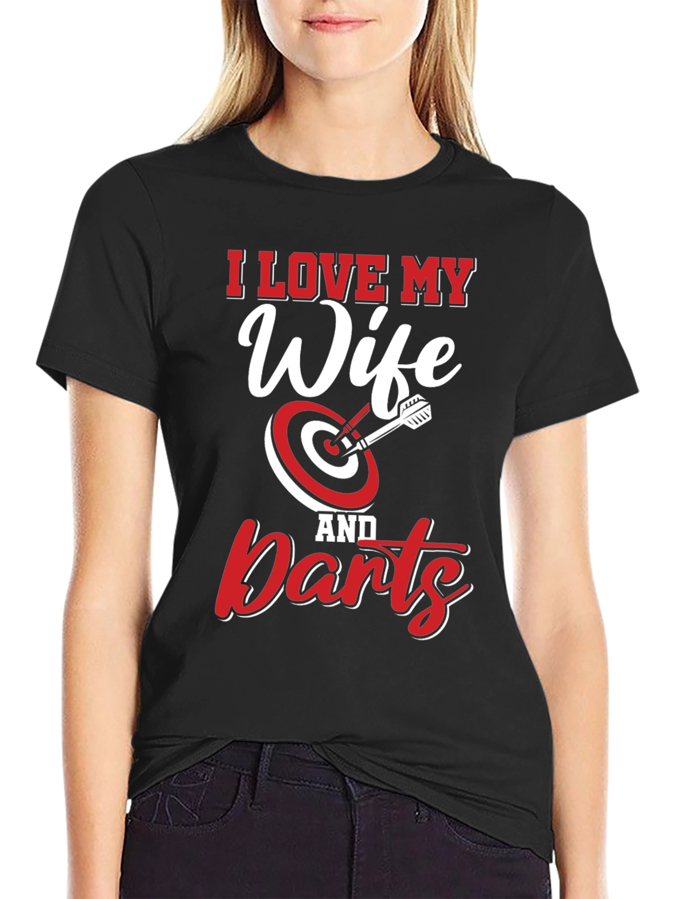 I Love My Wife & Darts Graphic Tee