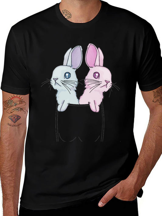 Cute Bunny Pocket Tee - Adorable Graphic T-Shirt
