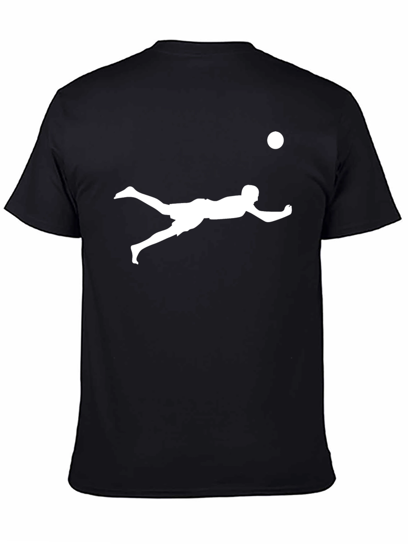Volleyball Dive Black Graphic Tee