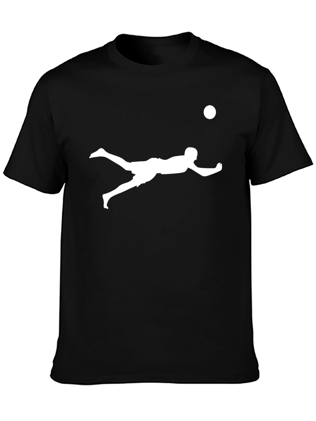 Volleyball Dive Black Graphic Tee