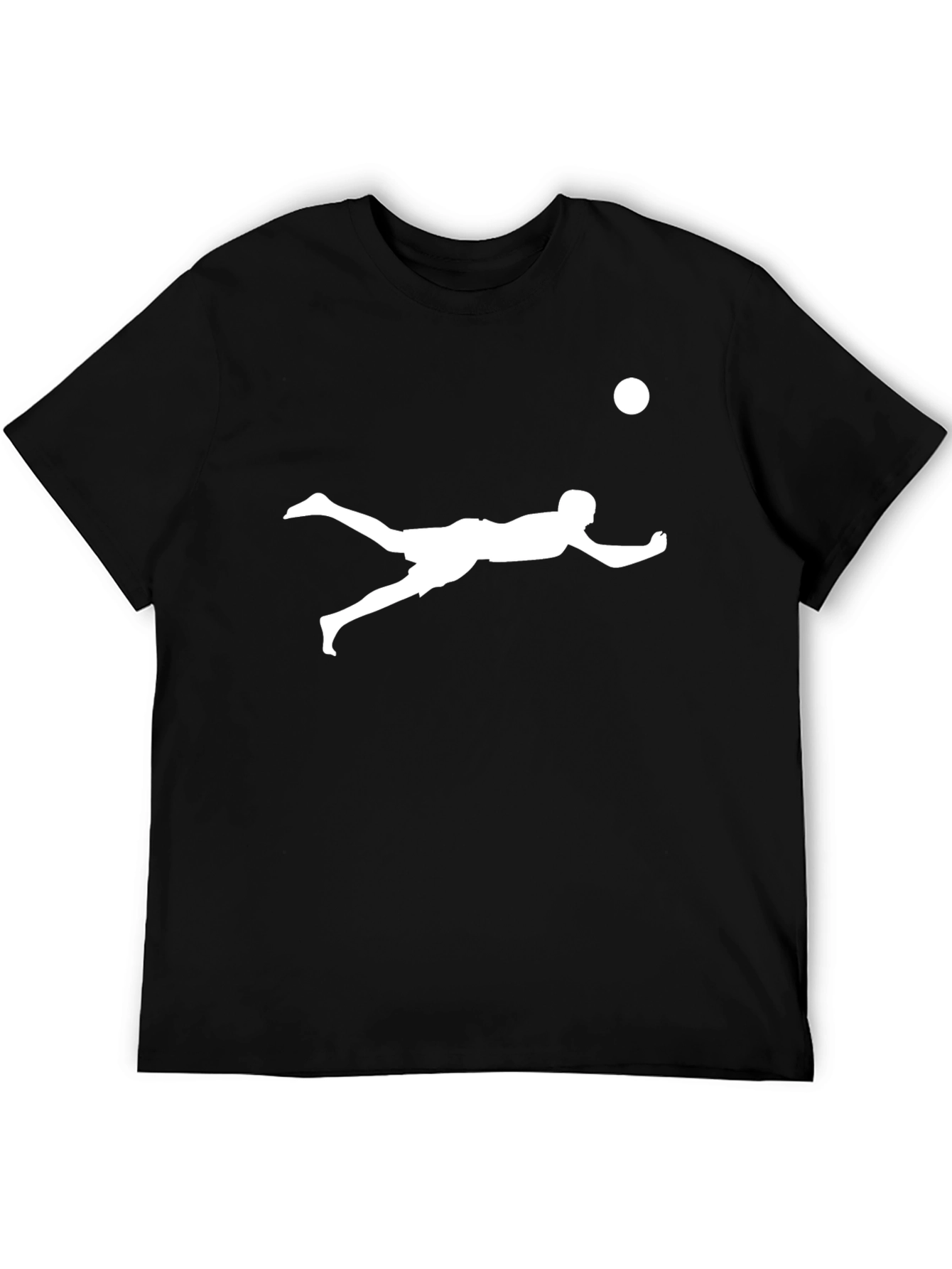 Volleyball Dive Black Graphic Tee