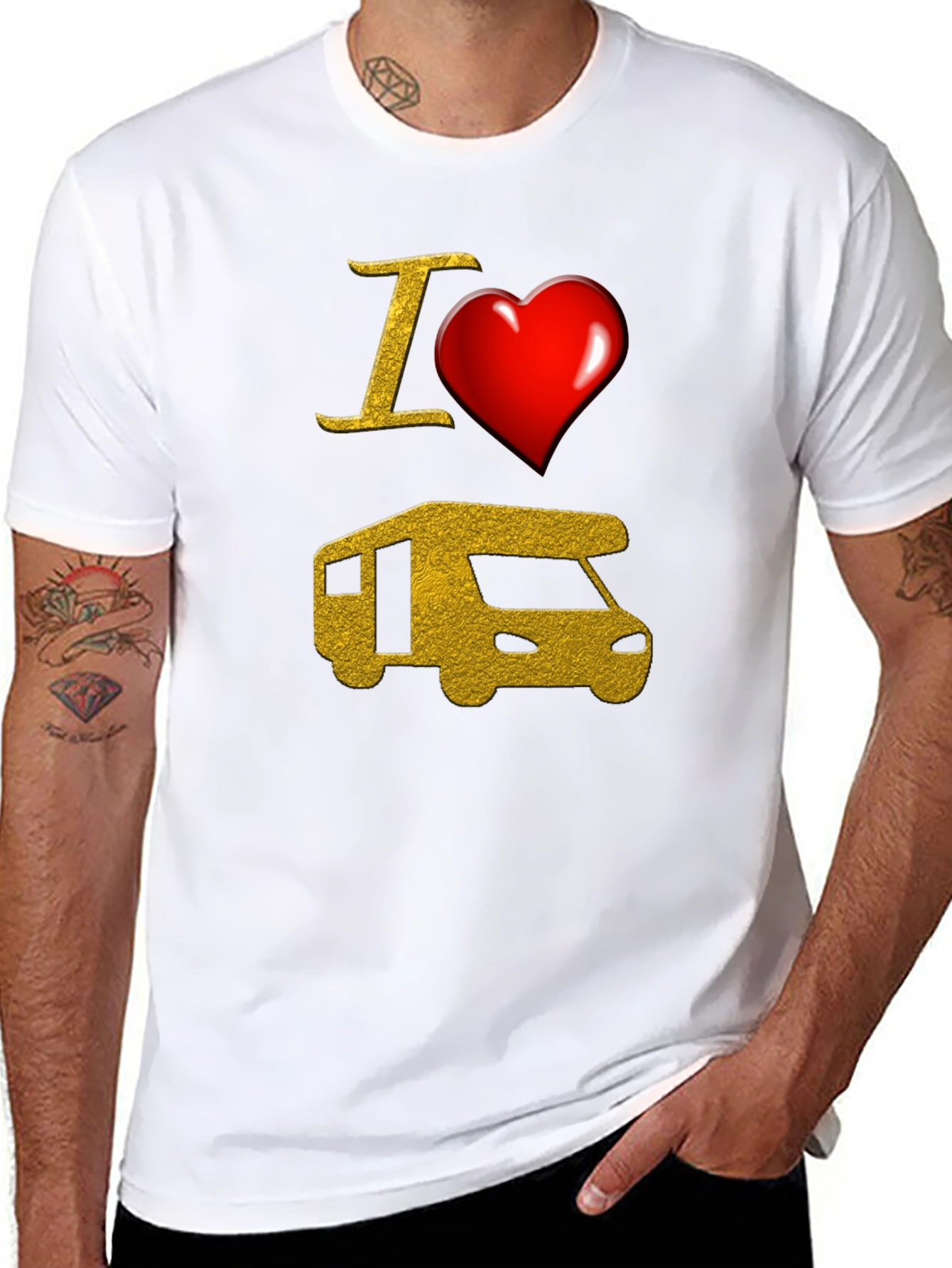 I Heart RV Graphic T-Shirt - Camping Adventure Tee