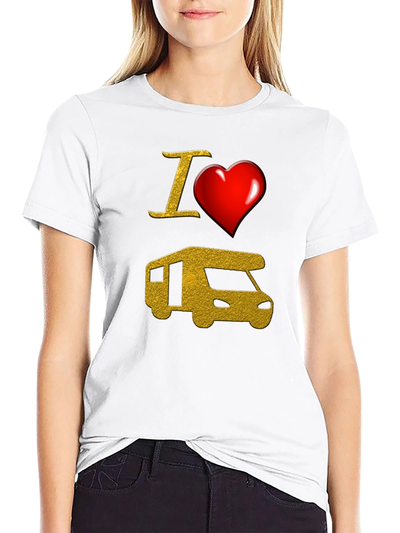 I Heart RV Graphic T-Shirt - Camping Adventure Tee
