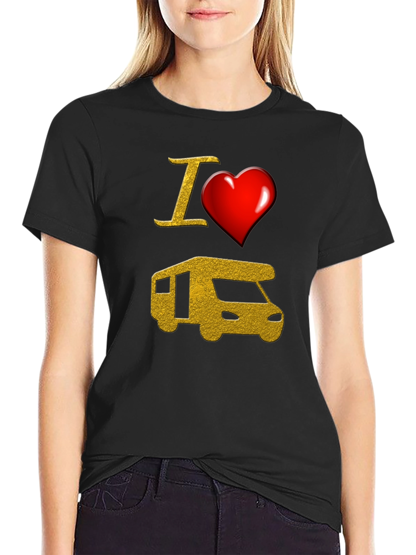 I Heart RV Graphic T-Shirt - Camping Adventure Tee