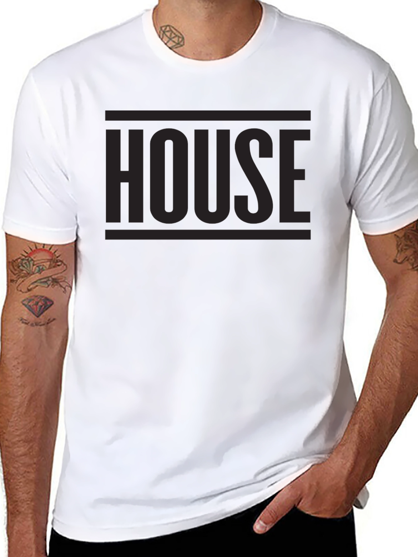 Mens Black HOUSE Graphic T-Shirt