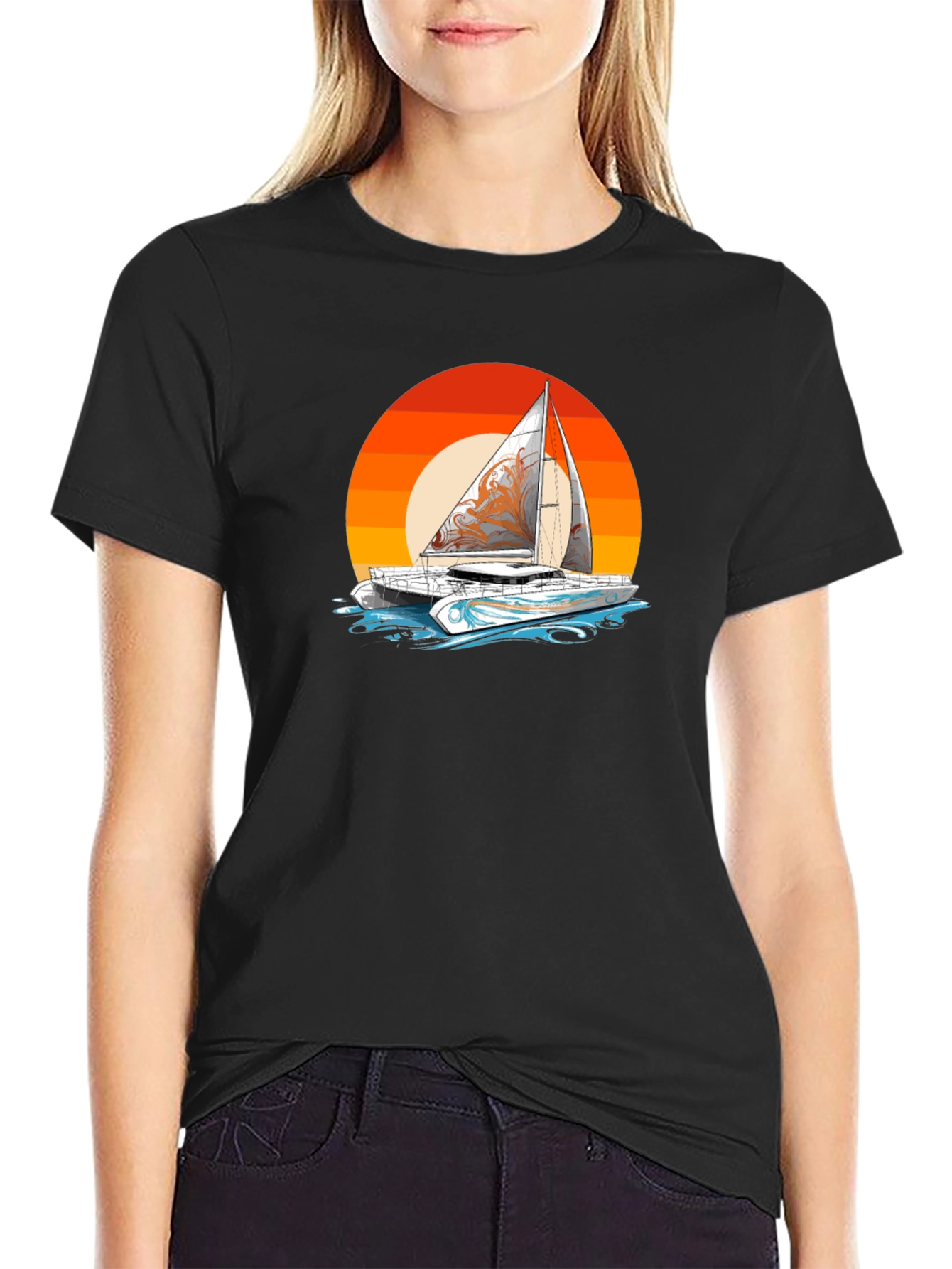 Sunset Sailboat T-Shirt