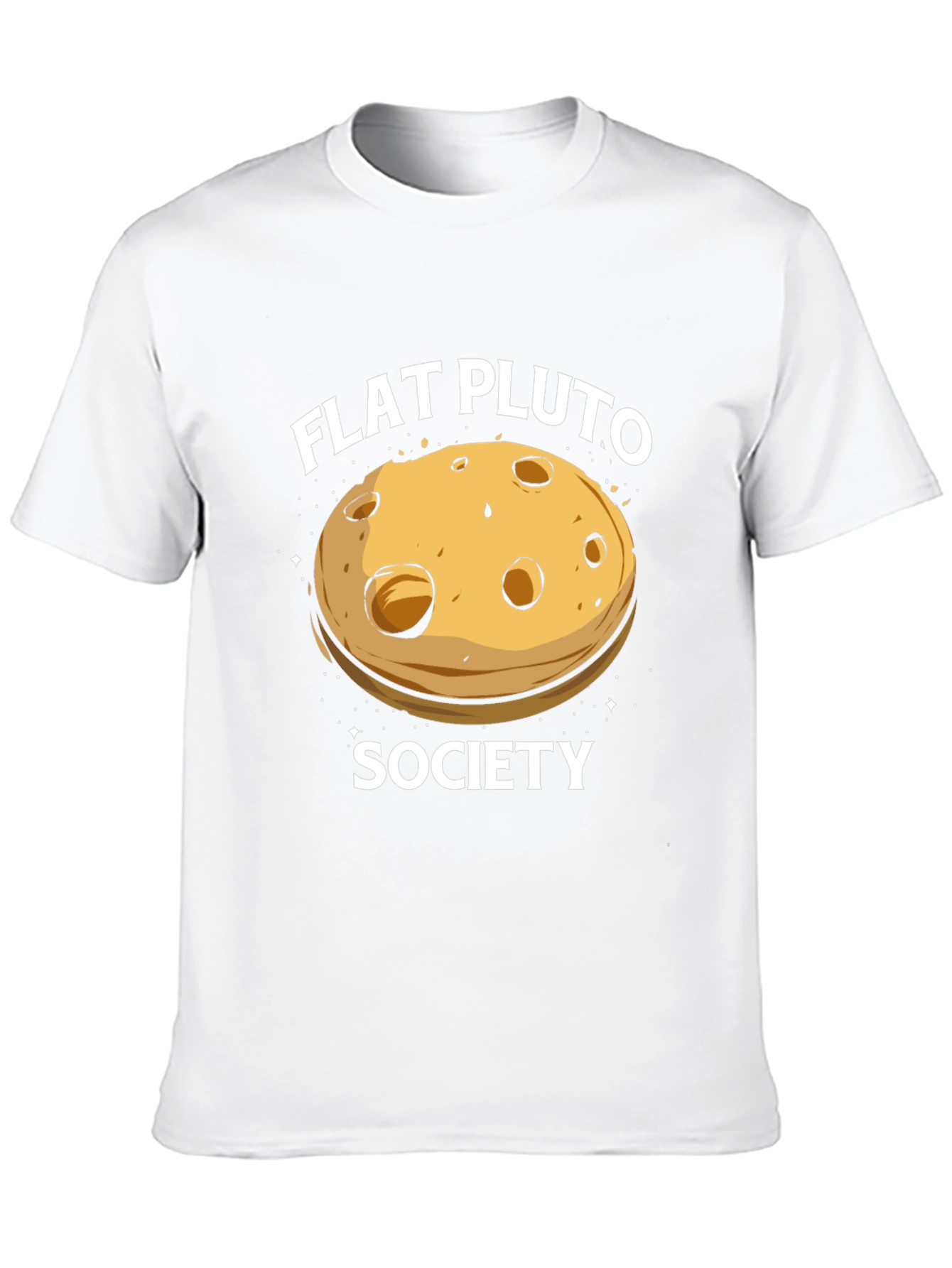 Flat Pluto Society Black T-Shirt