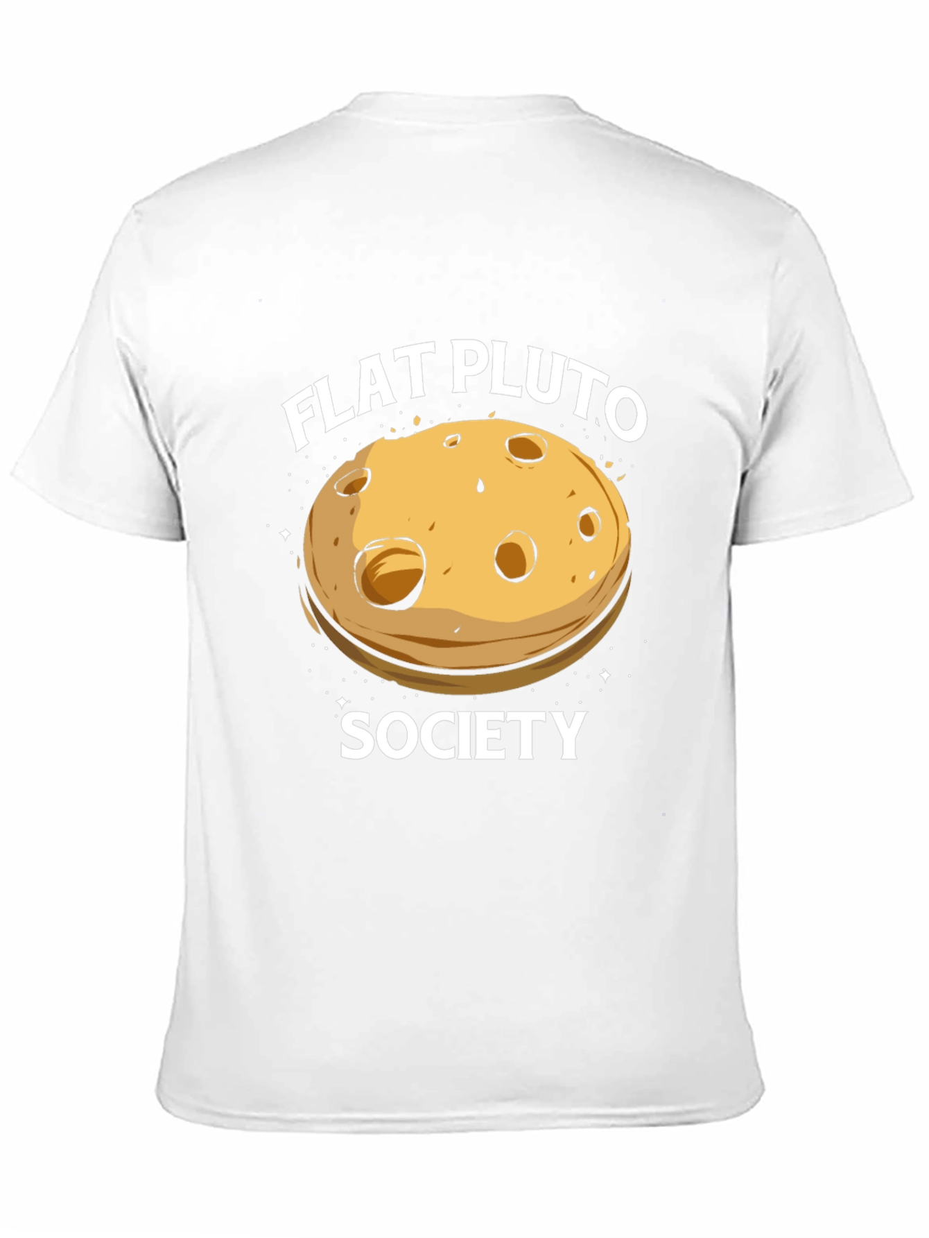 Flat Pluto Society Black T-Shirt