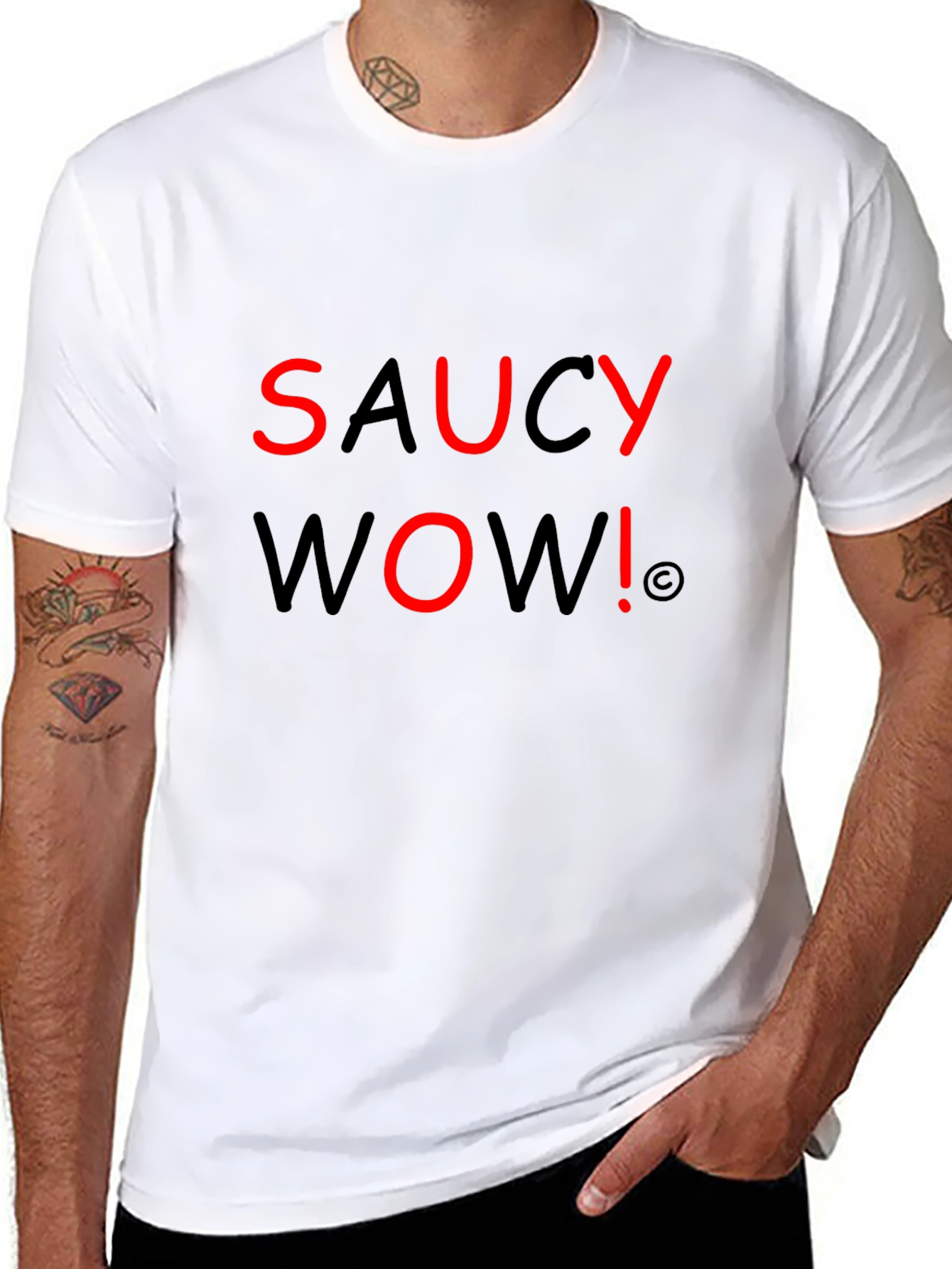 Saucy Wow! Graphic Tee - Black T-Shirt