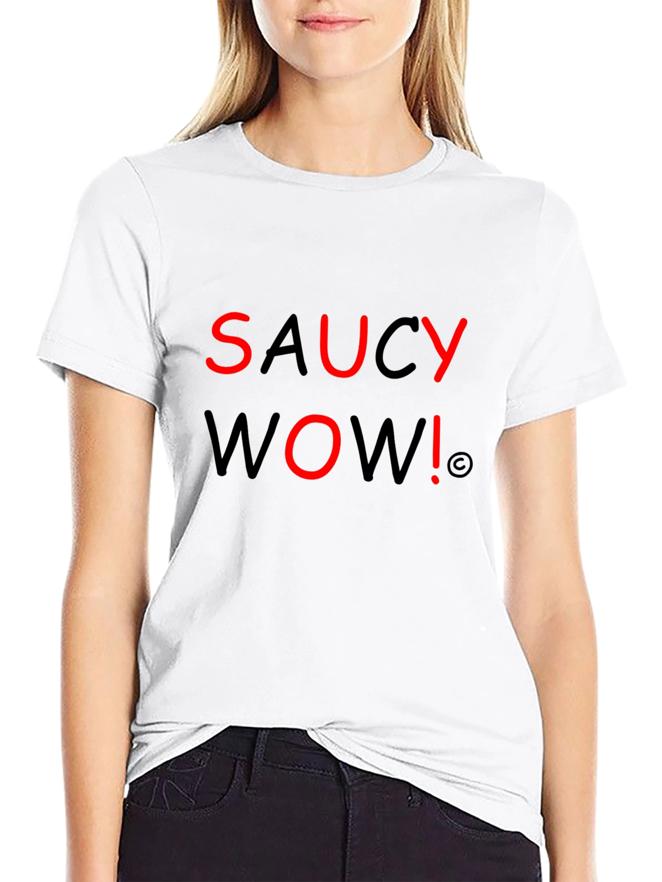 Saucy Wow! Graphic Tee - Black T-Shirt