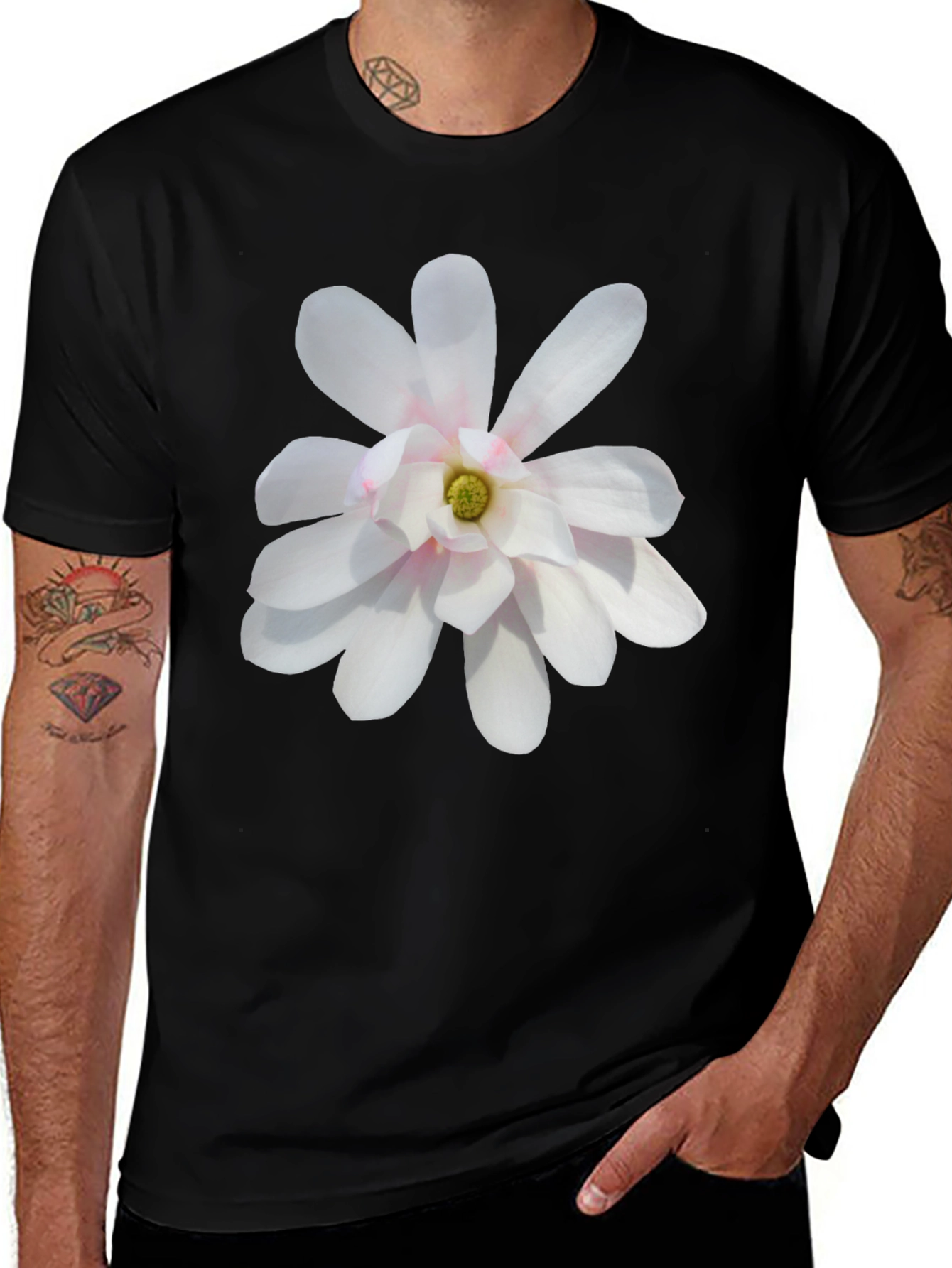Magnolia Flower Graphic T-Shirt