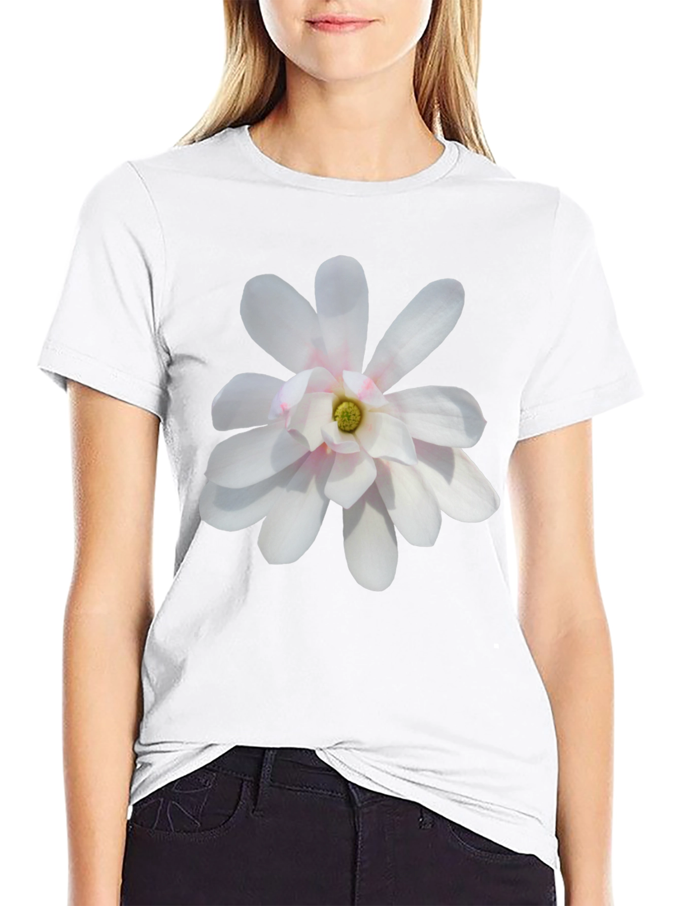 Magnolia Flower Graphic T-Shirt