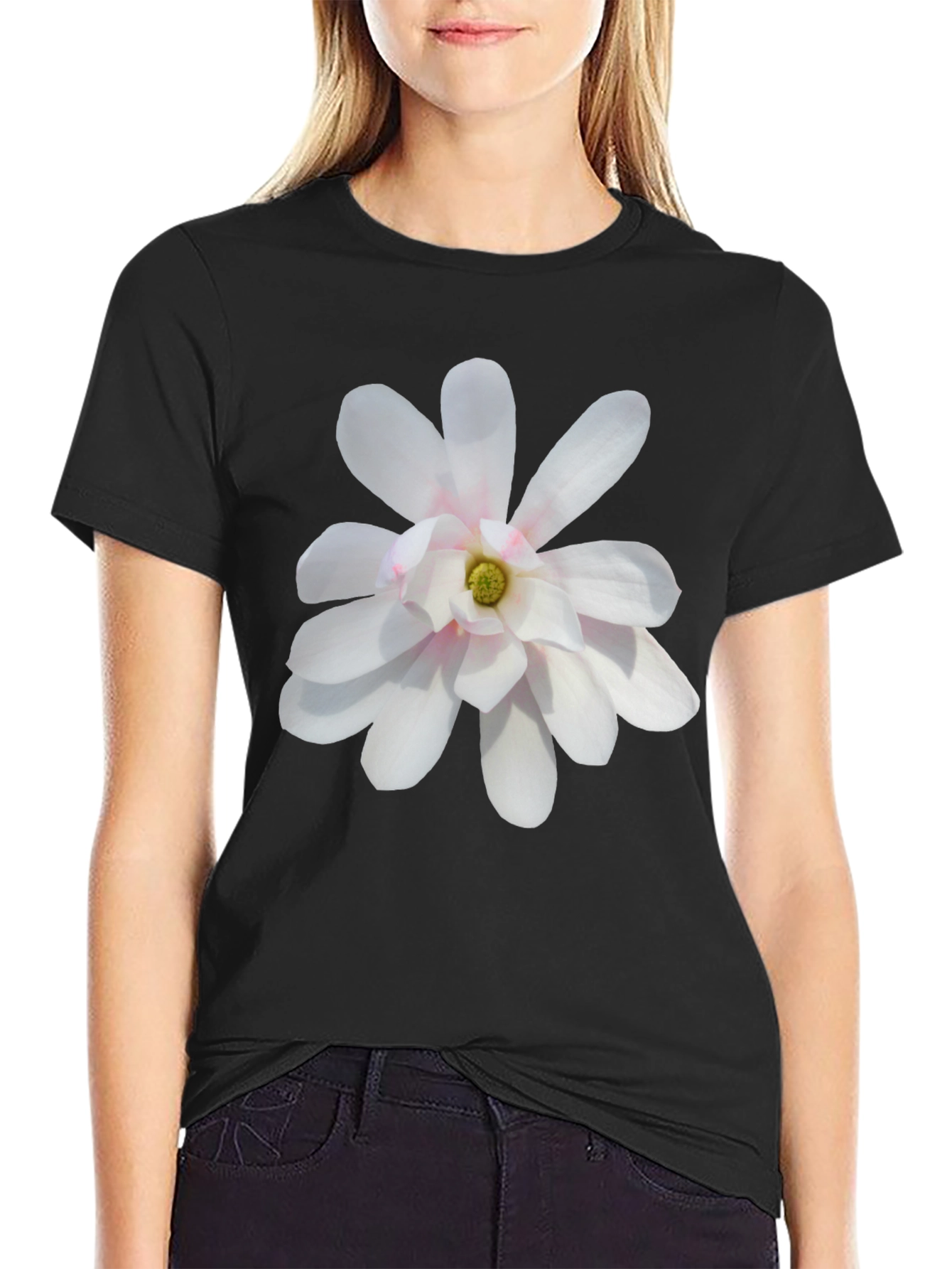 Magnolia Flower Graphic T-Shirt